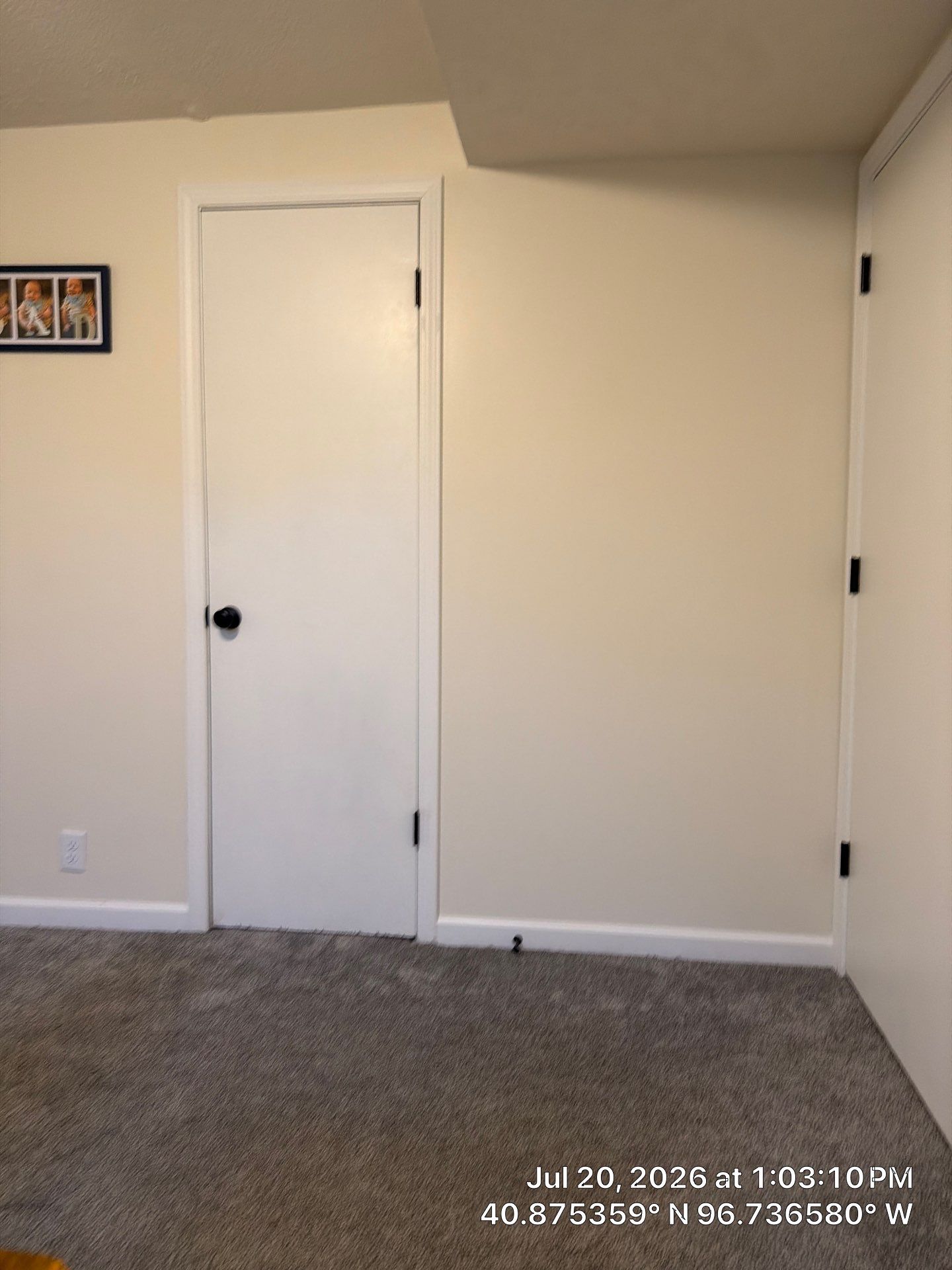 Modern Basement Interior Renovation with New Doors and Carpeting by CompanyCam Sales Demo