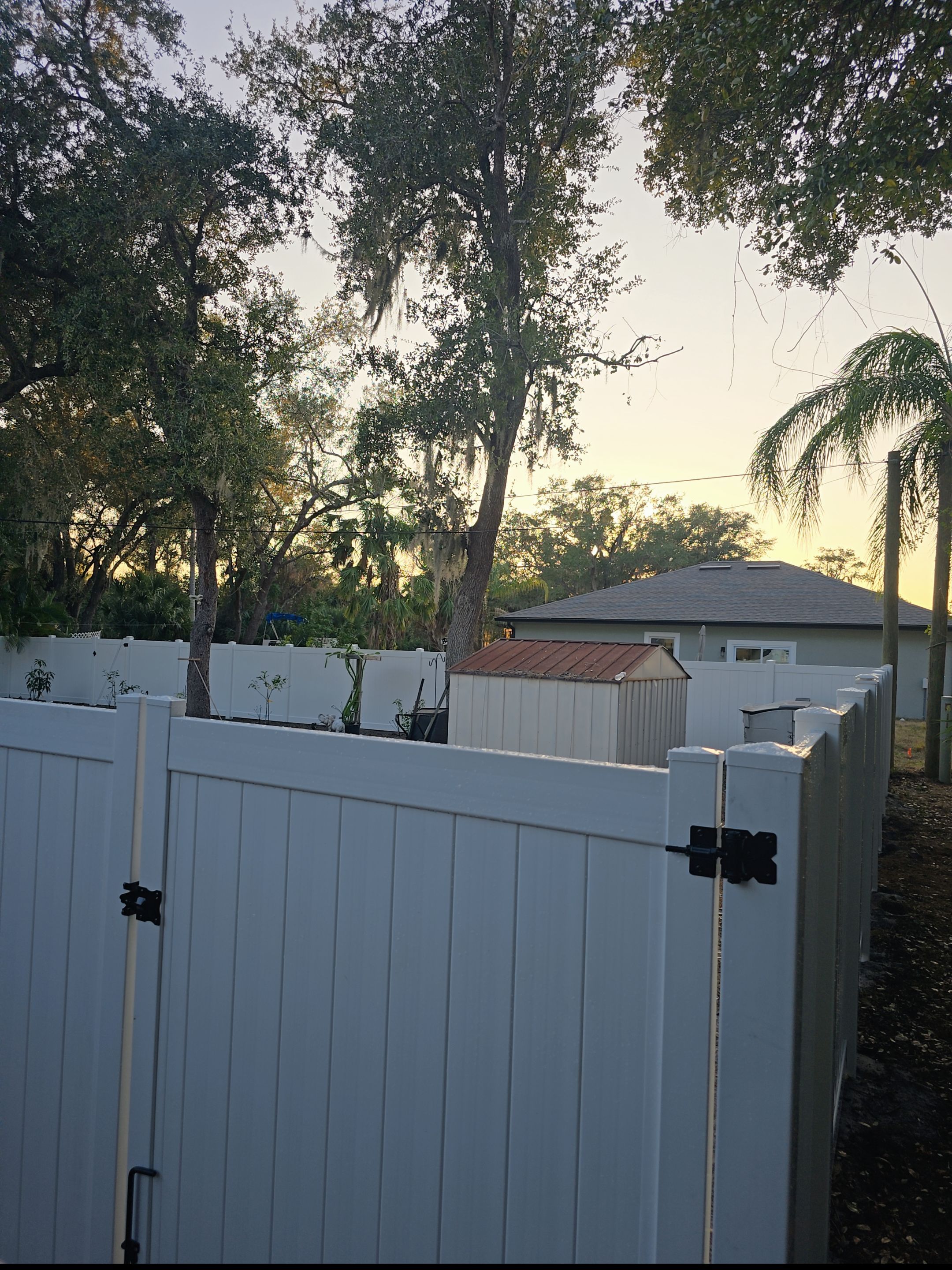 White Vinyl Fence in Port Charlotte by True Fence LLC