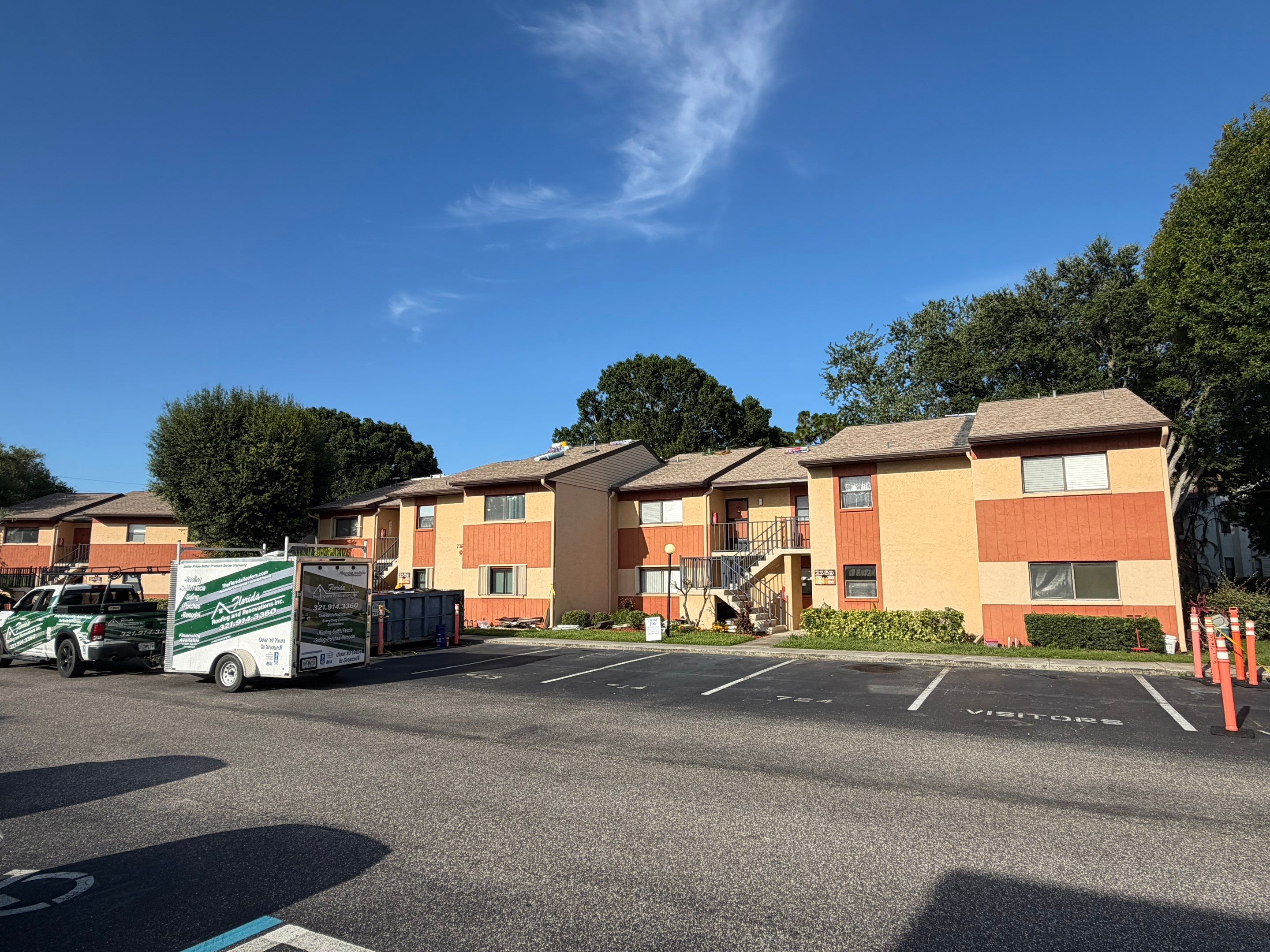 Multi-Family Roof Replacement and Siding Installation in Melbourne by Florida Roofing and Renovations Inc.