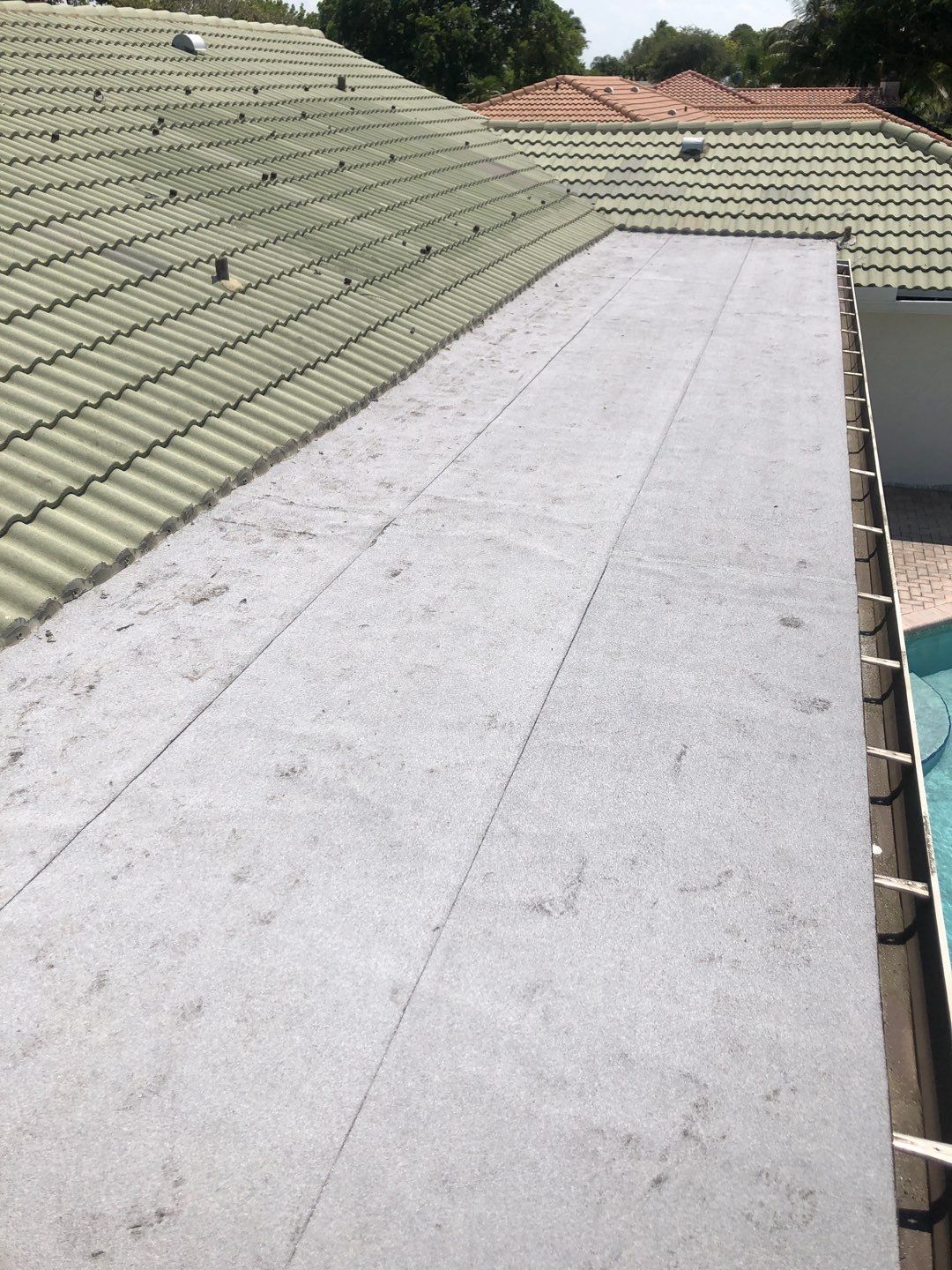 Residential Re-Roof using Polyglass Self-Adhered Flat Deck by First Due Roofing