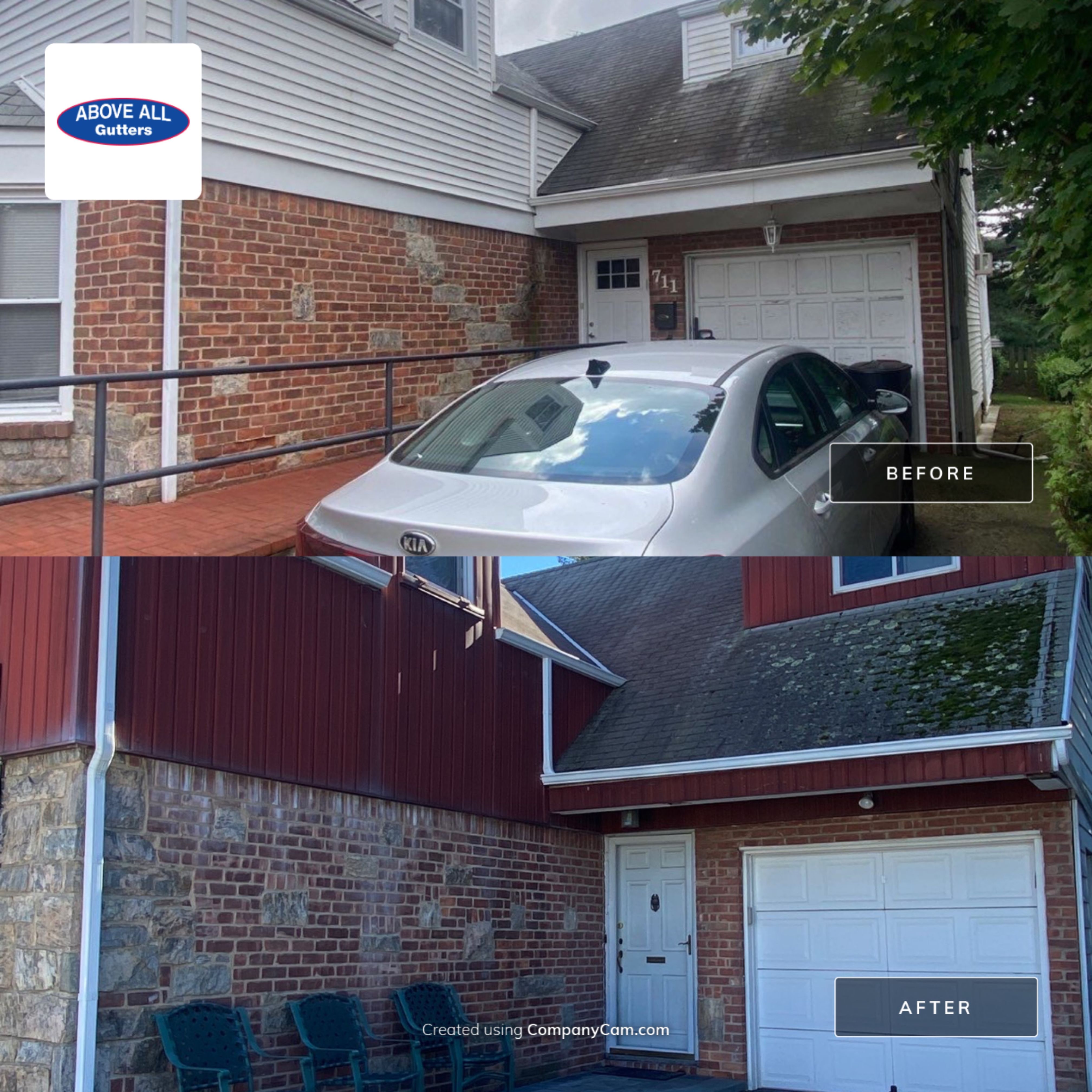 Remove and replaced old gutters and leaders. by Above All Gutters 