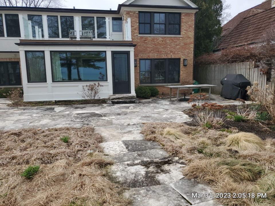 Evanston, IL stone patio cleaning by Northern Power Washing LLC.