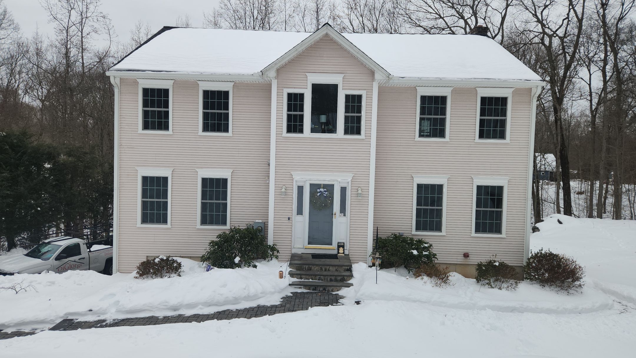 Renewed Siding with Cert. Cedar Board & Batten S-8 Deep Mineral, and Cert. Monogran D/5 x 12'6" clapboard Deep Mineral by DiGiorgi Roofing and Siding Inc