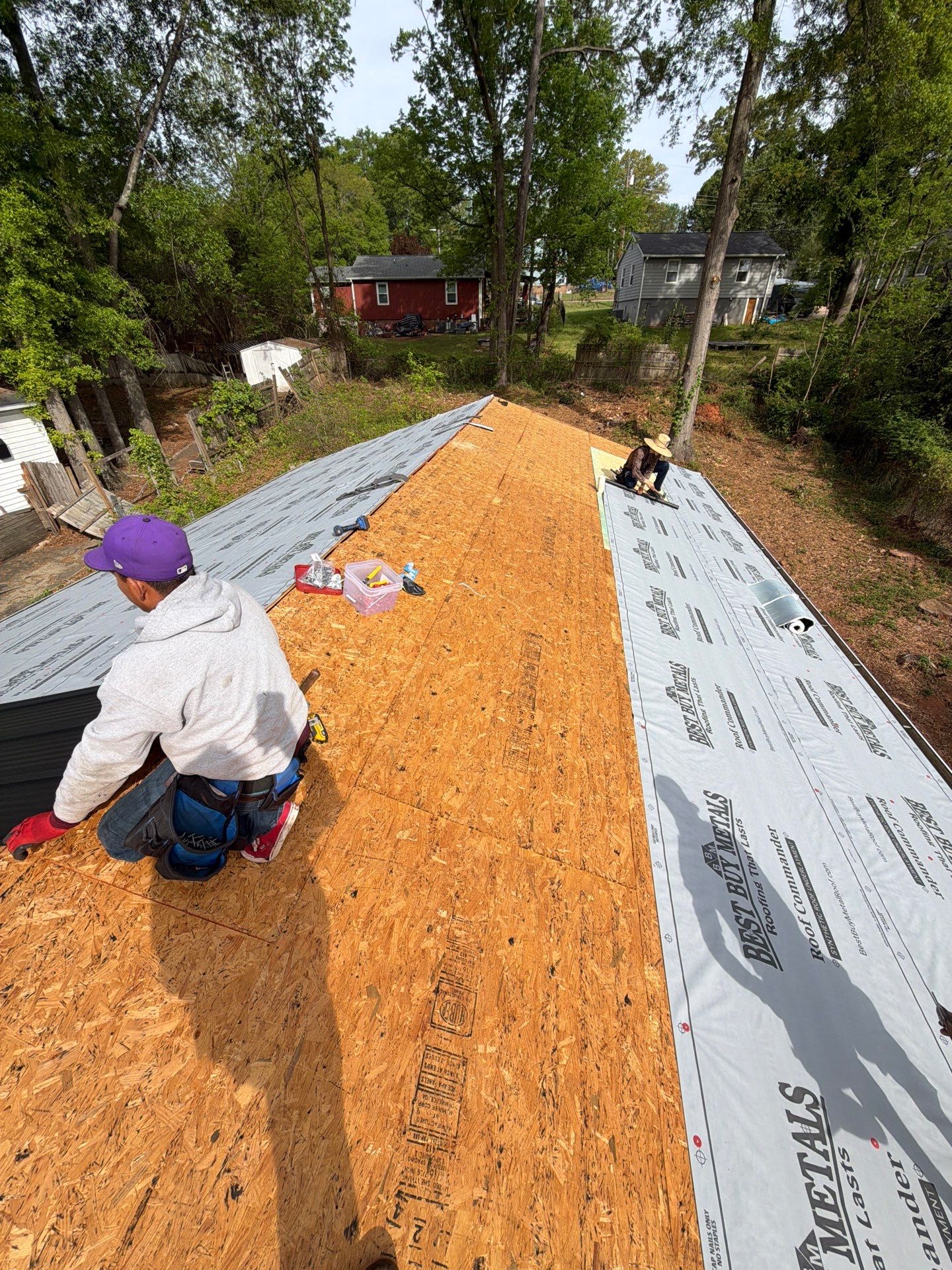 29-Gauge Apex Metal Roof Installation in Greenville, SC | High Definition Matte Black by Roofers LLC