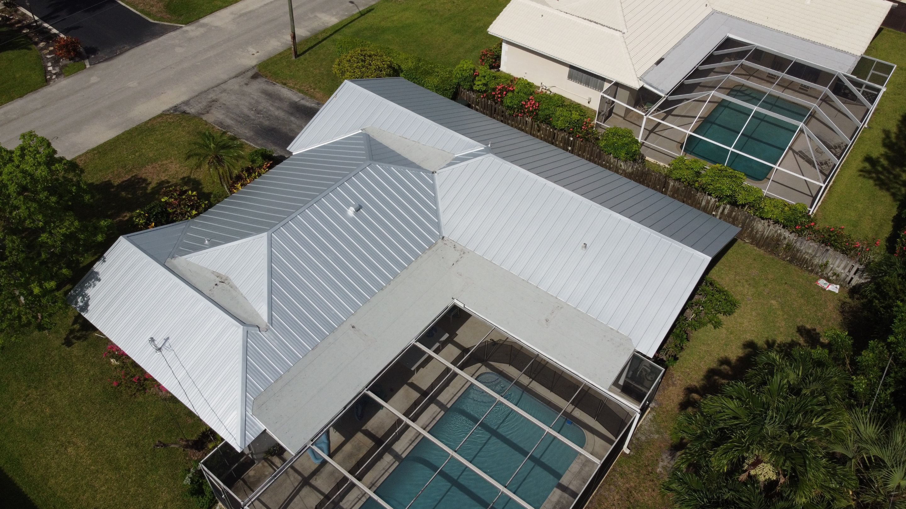 Residential Roofing Installation using 1" Nail strip metal roof by BLUES BROTHERS ROOFING
