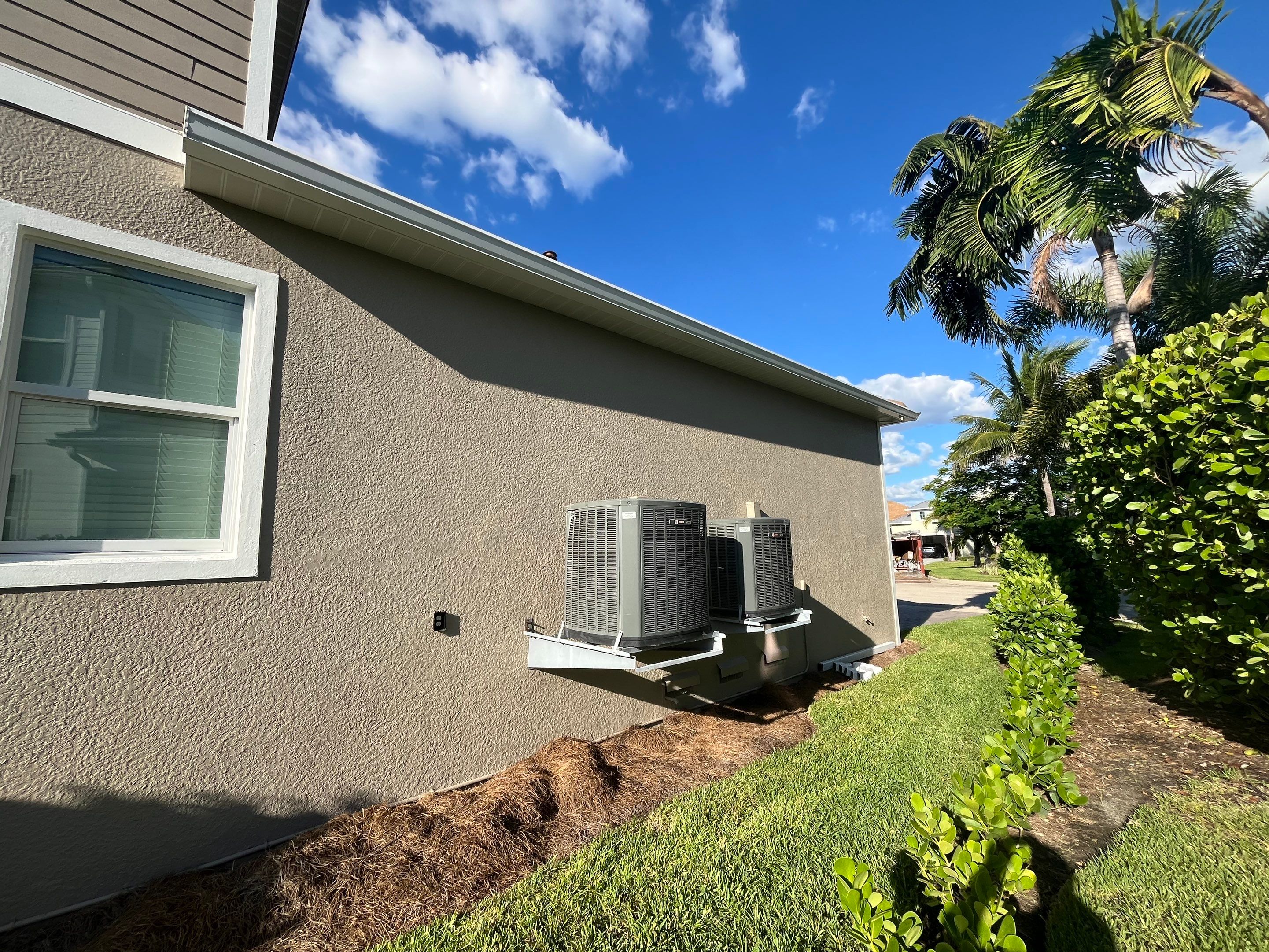 Bronze Downspouts & 7-Inch K-style Seamless Gutter Installation in Fort Myers FL by Gutter Professors