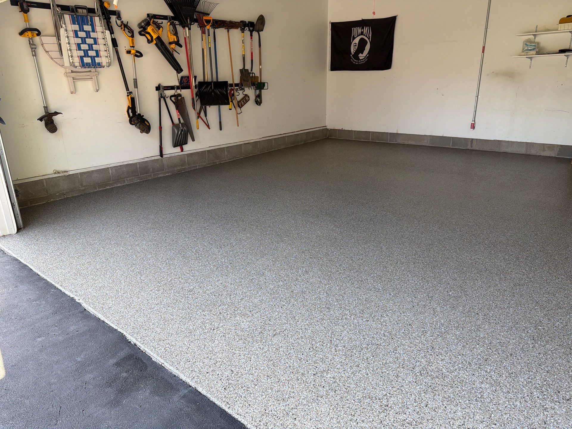 Vintage Shalestone Garage Coating by NG Masonry & Construction LLC