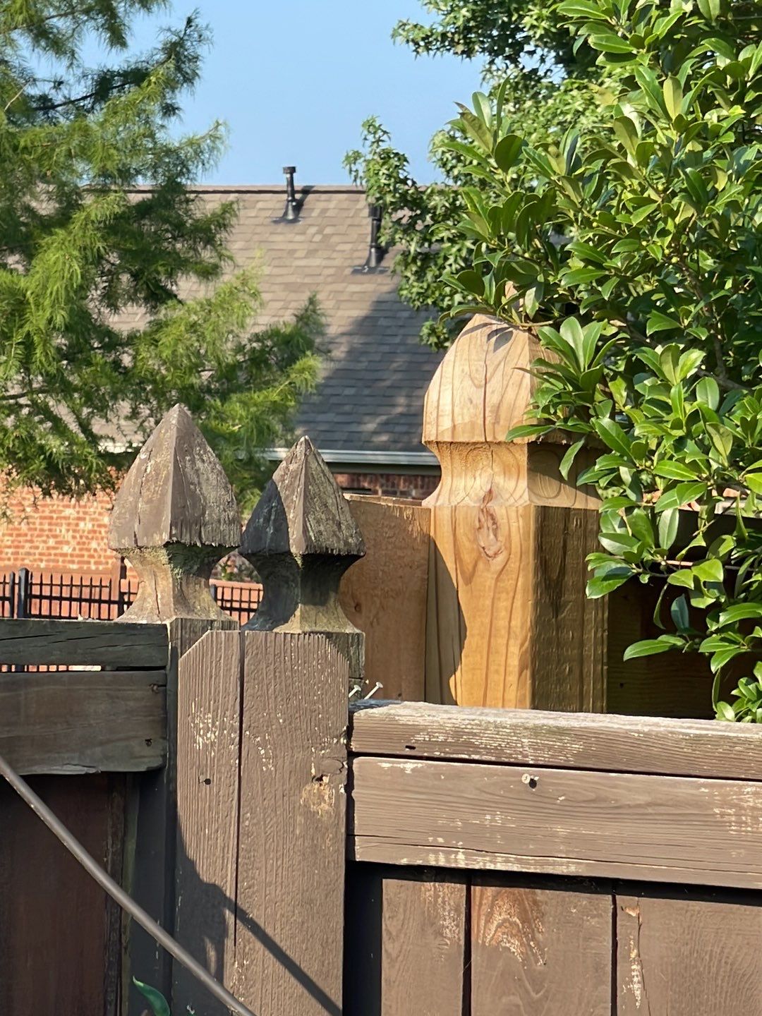 6ft Treated Pine Good Neighbor Fence 6x6 French Gothic Posts by Roberson Construction LLC