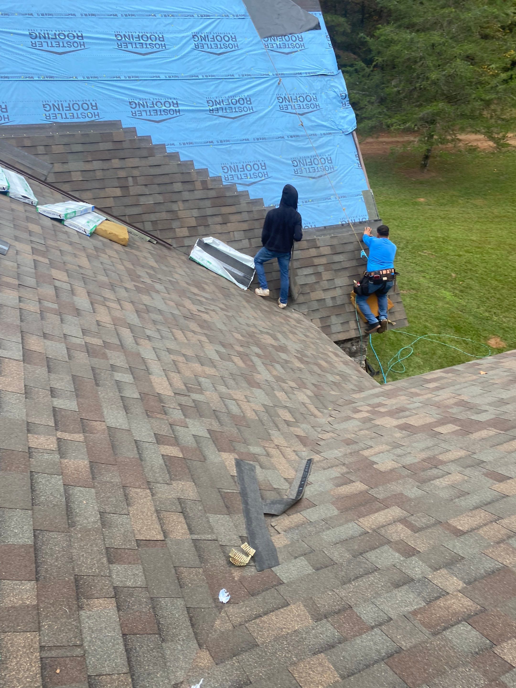 Residential Roofing Repair using Malarkey Highlander: Natural Wood by Hostetler Roofing