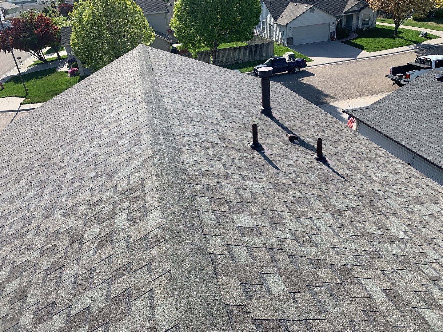 Nampa Idaho Two Story Residential Roofing Installation using Owens Corning by ID Roofing LLC