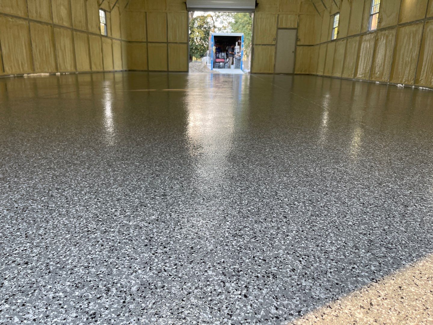 Metal Building/Kennel in Williston, FL in Smoke by Cross Creek Concrete Coatings