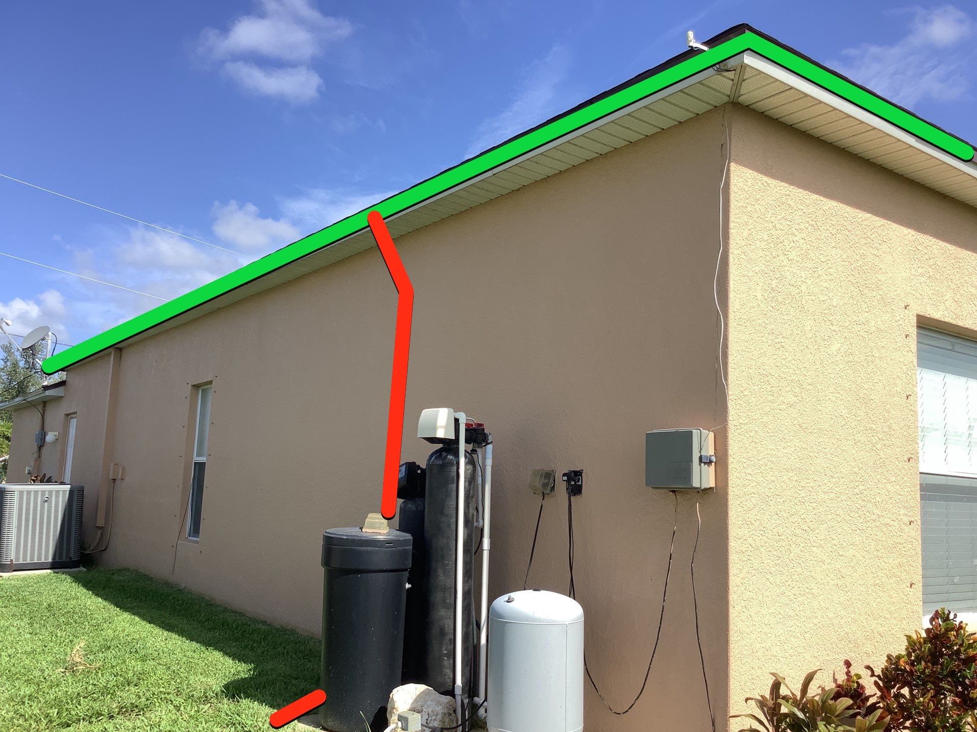 Downspout Installation for Multi-Story Homes in Cape Coral FL by Gutter Professors