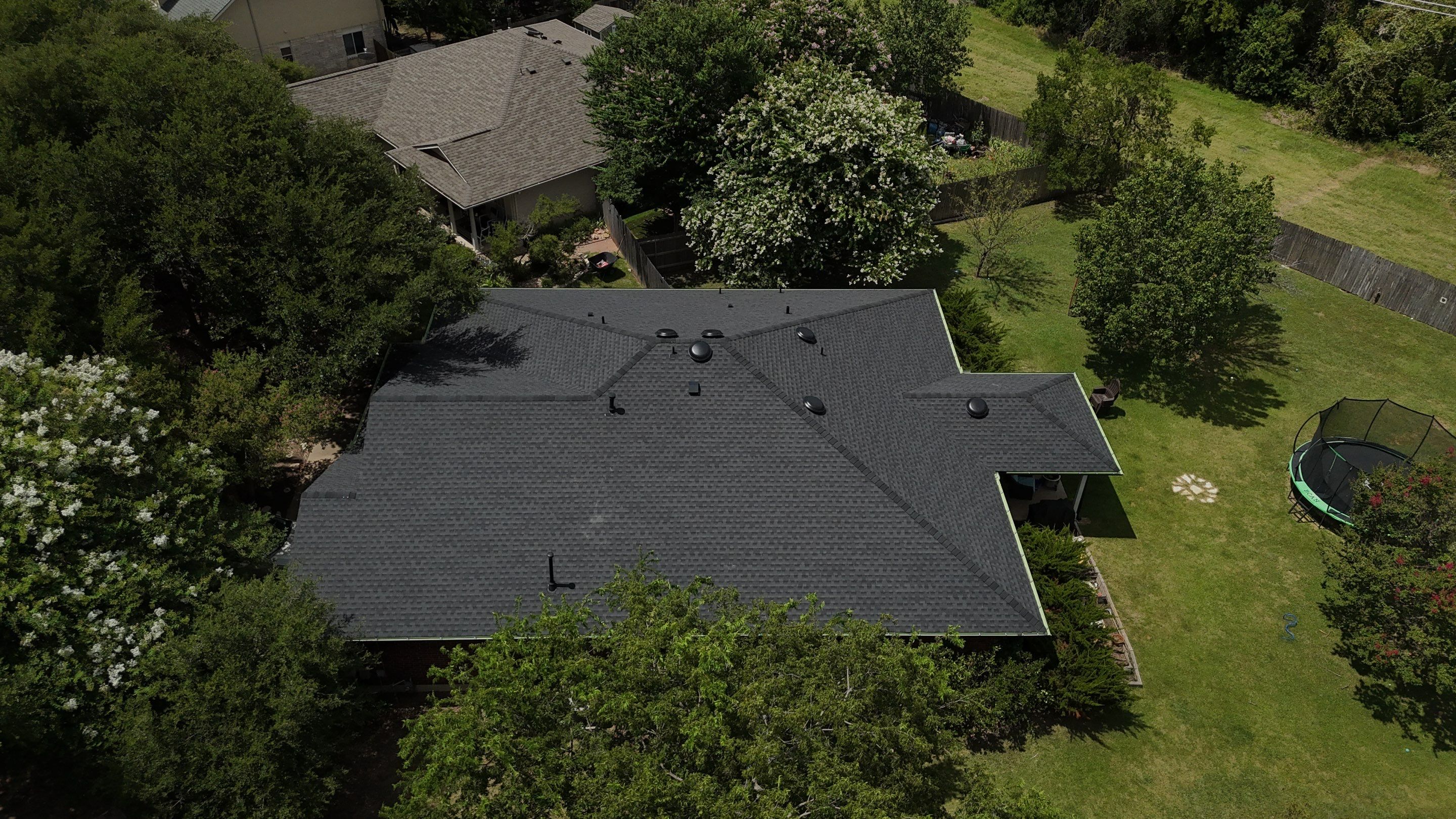 Residential Roof Replacement using GAF - HDZ - Charcoal by Action Exteriors Austin