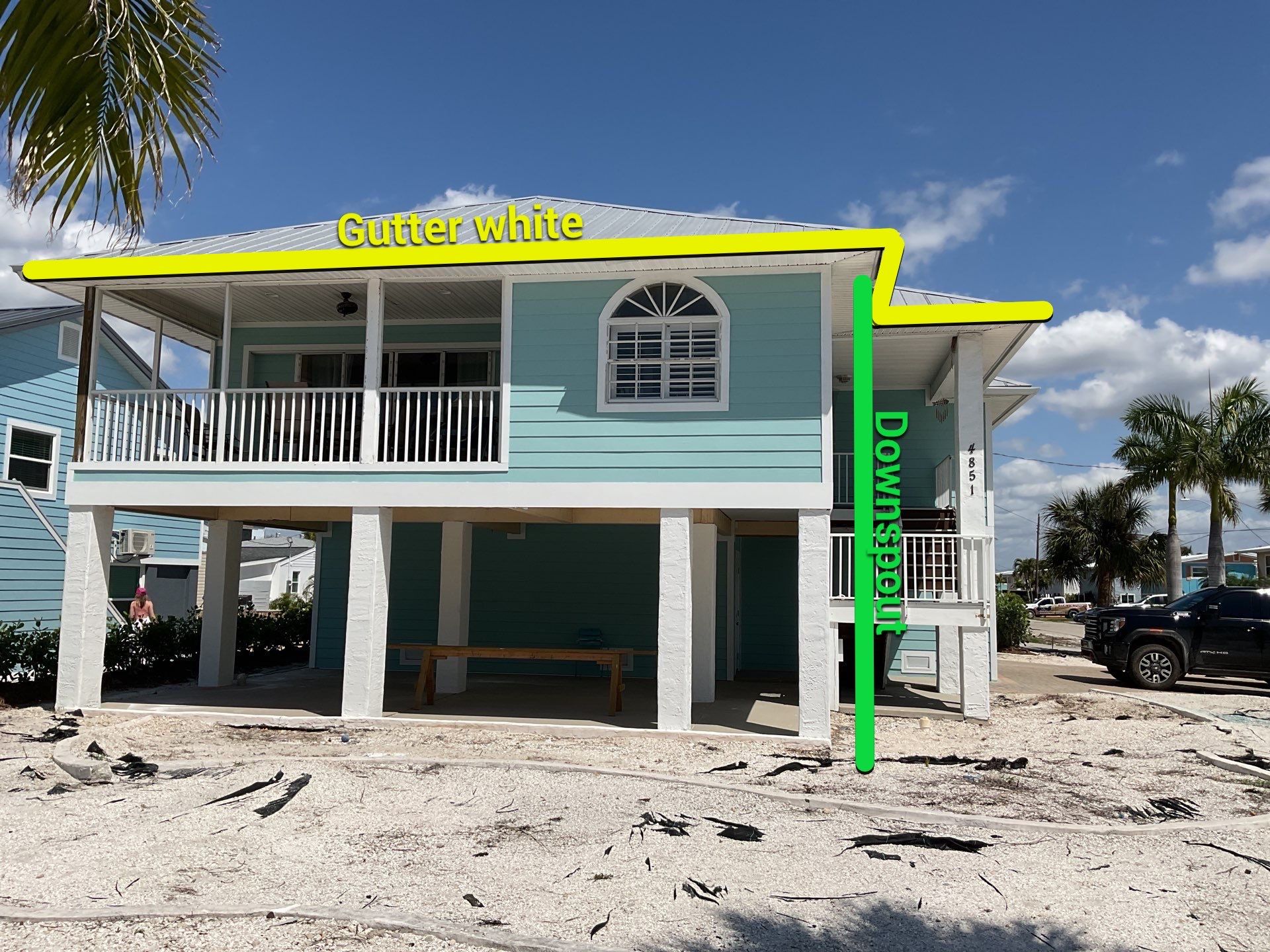 Downspout Installation for Two-Story Homes in Fort Myers FL by Gutter Professors