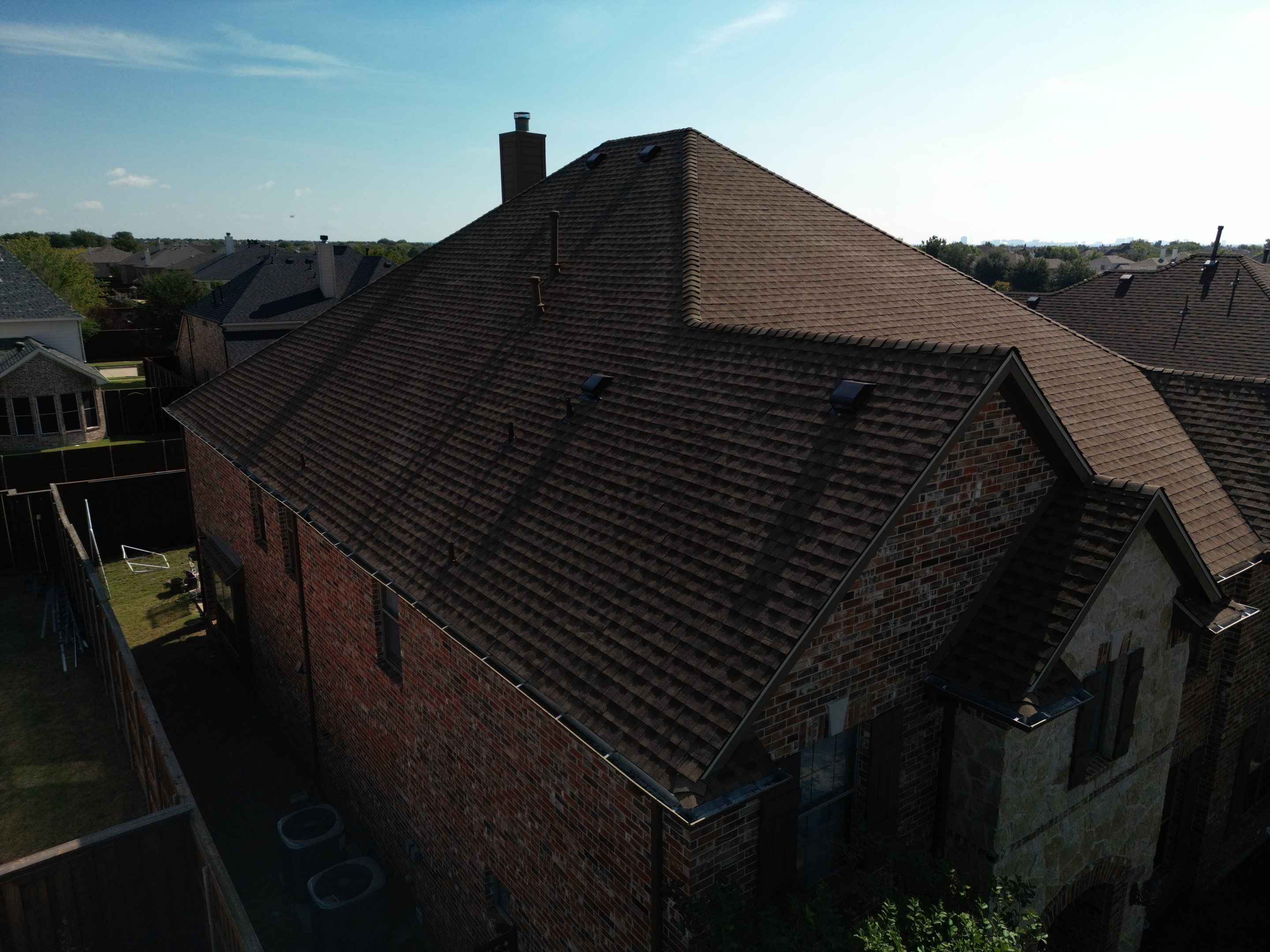 Storm Roof Damage Replacement in Frisco by First United Roofing & Construction