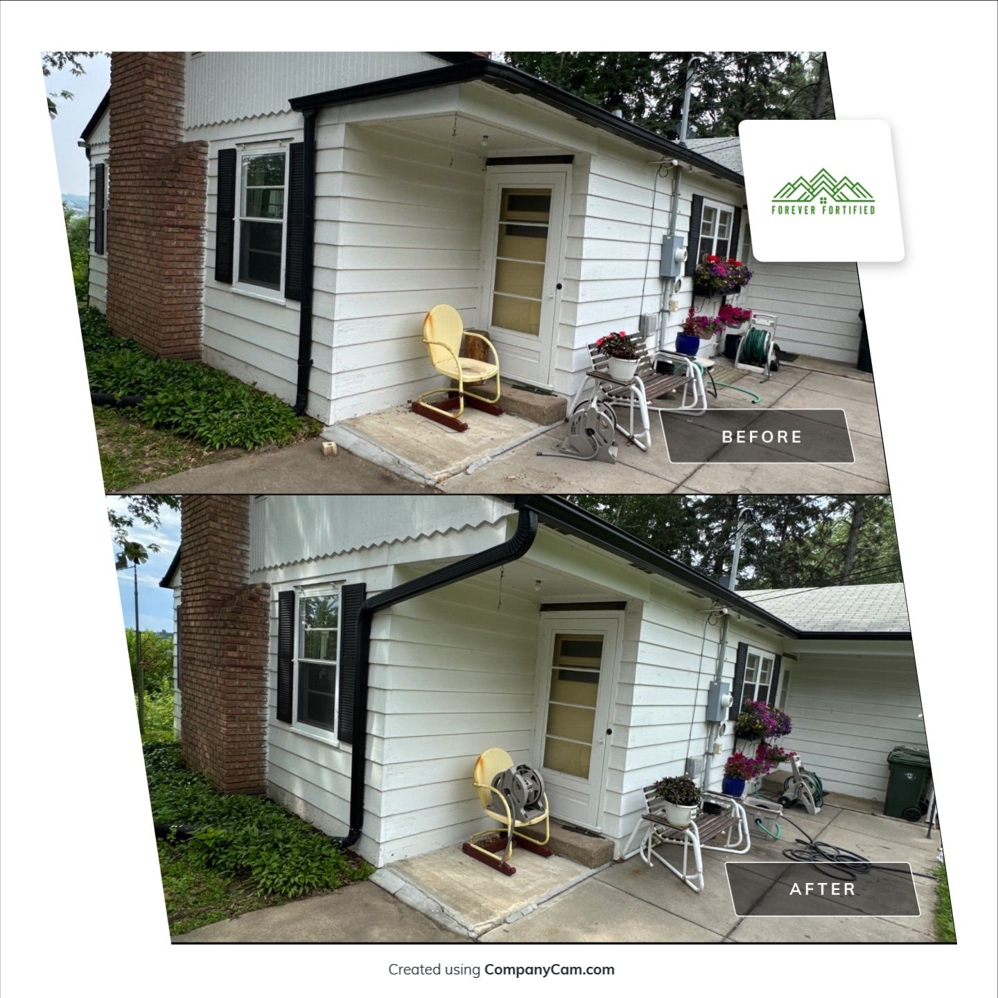 Eagan - Black Seamless Gutters with Helmet Style Guards by Forever Fortified