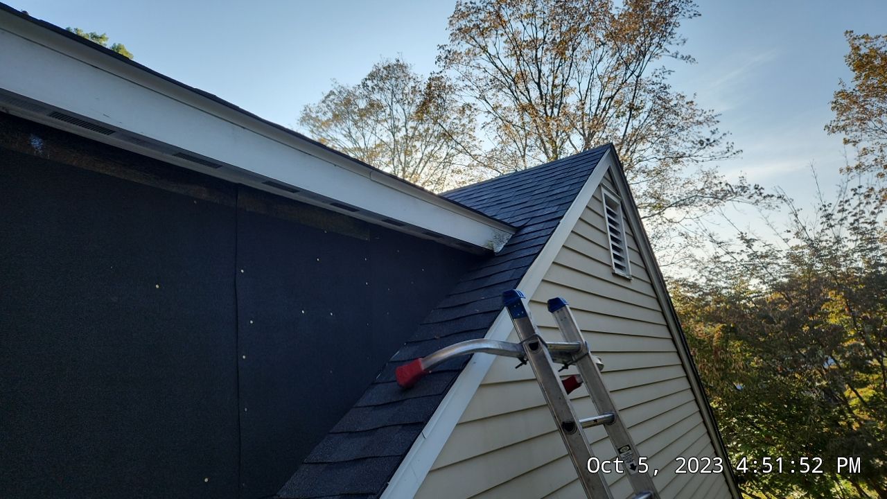 Residential Roofing Installation using Owens Corning TruDefinition Williamsburg gray by A Plus Exterior