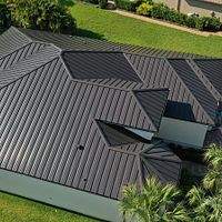 .032 Aluminum 1.5" Mechanical Seam Dark Bronze  by Total Roofing System The Metal Roof Experts