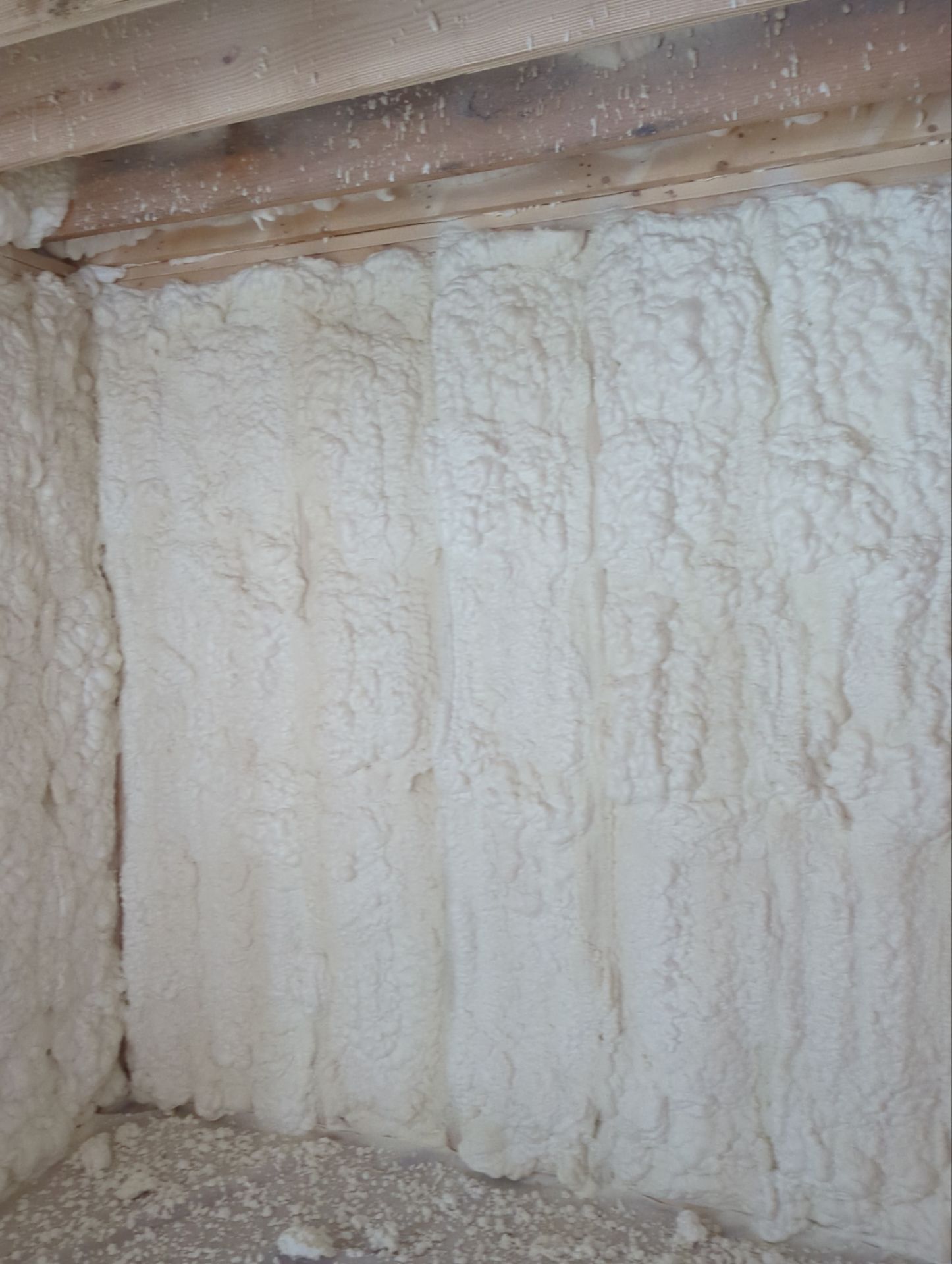 Basement Exterior Walls using Closed Cell Spray Foam by NYS Foam & Energy
