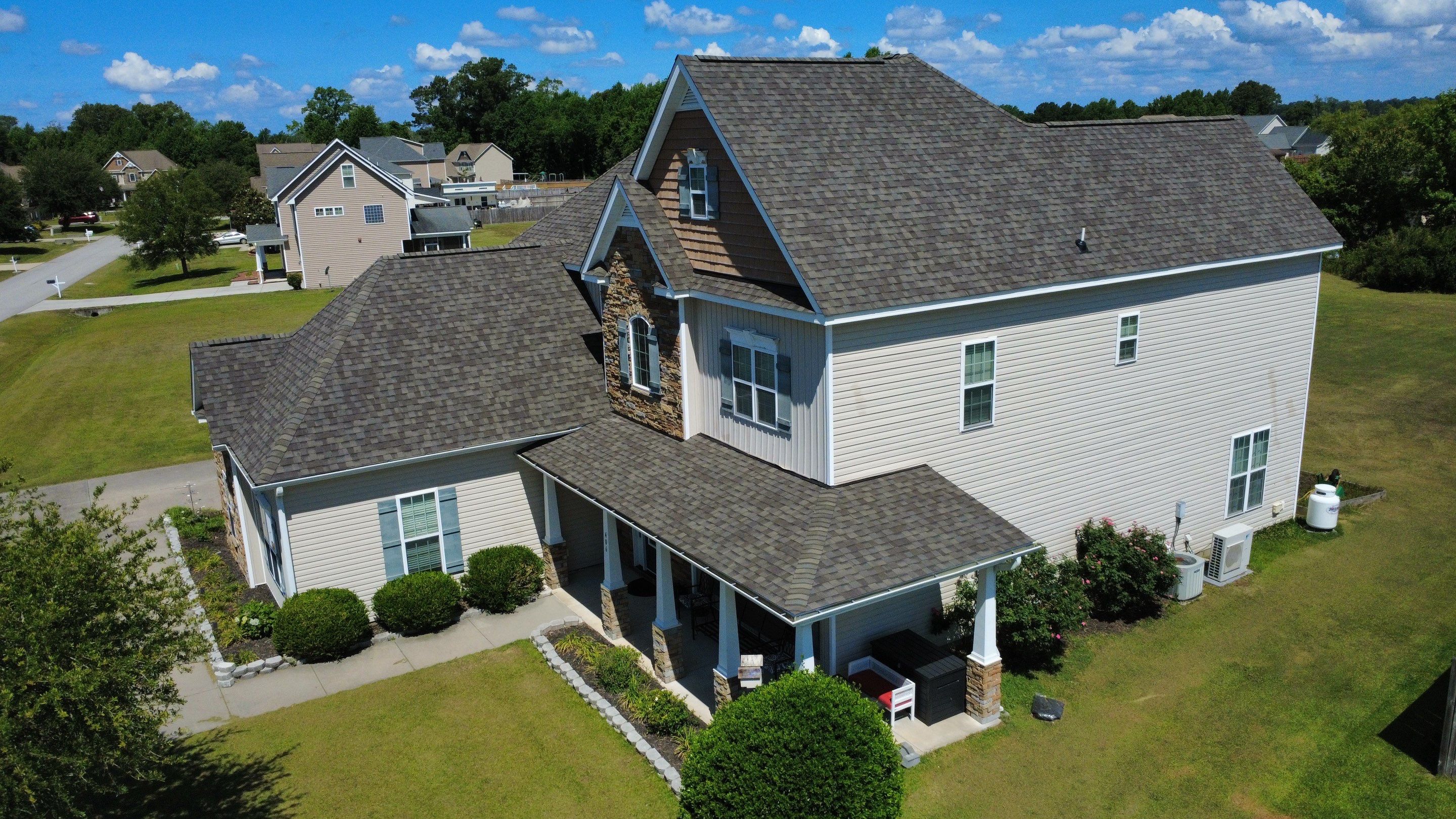 Roof Replacement in Jacksonville, NC using Landmark Weathered Wood by RGR Construction and Roofing, LLC