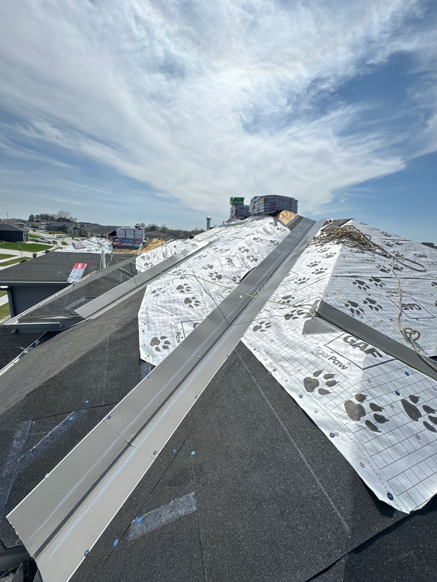 Residential Roof Restoration and Interior Ceiling Leak Repair in Omaha by Crows Roofing LLC