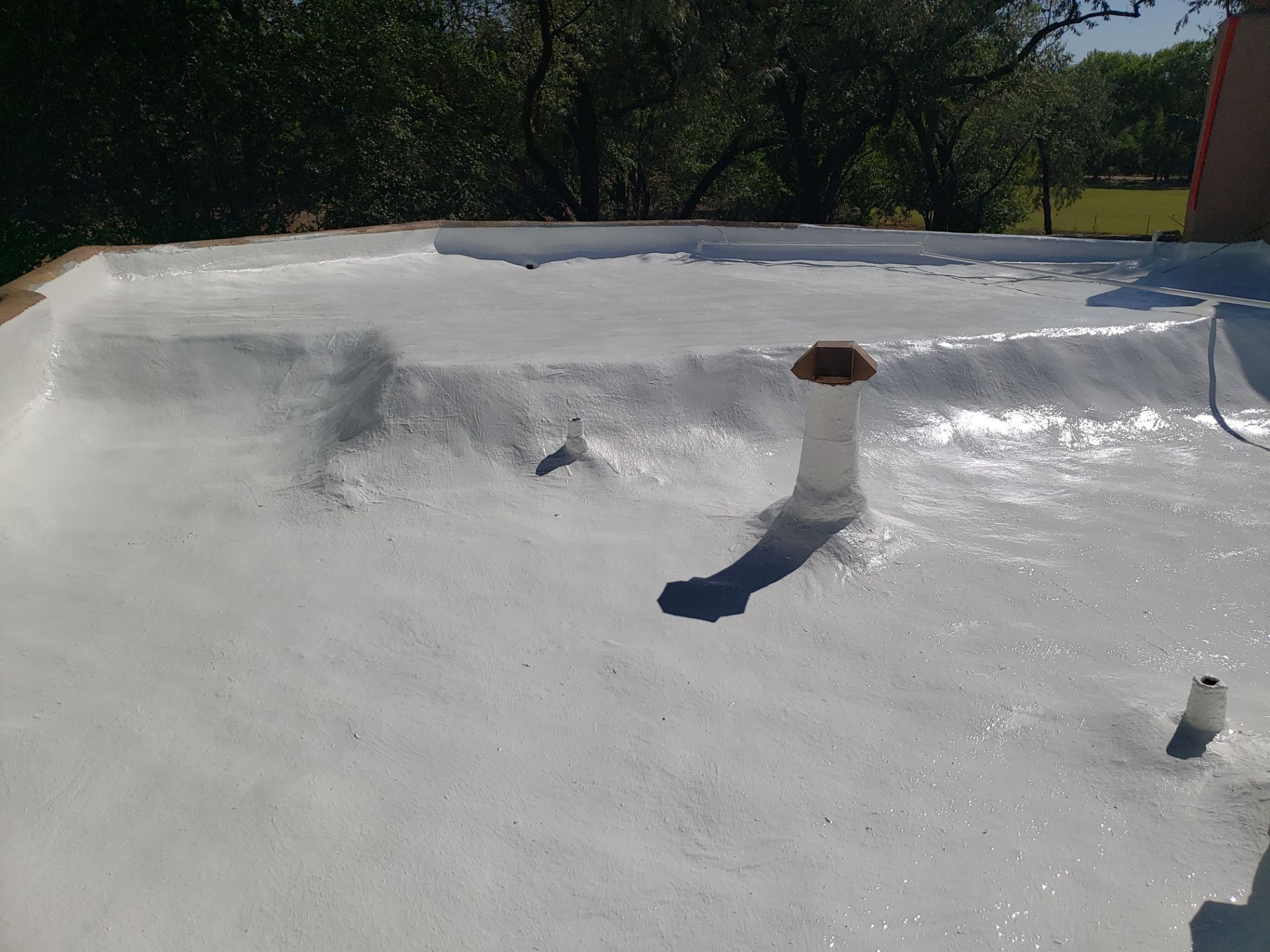 Residential roof application by SPF Services 