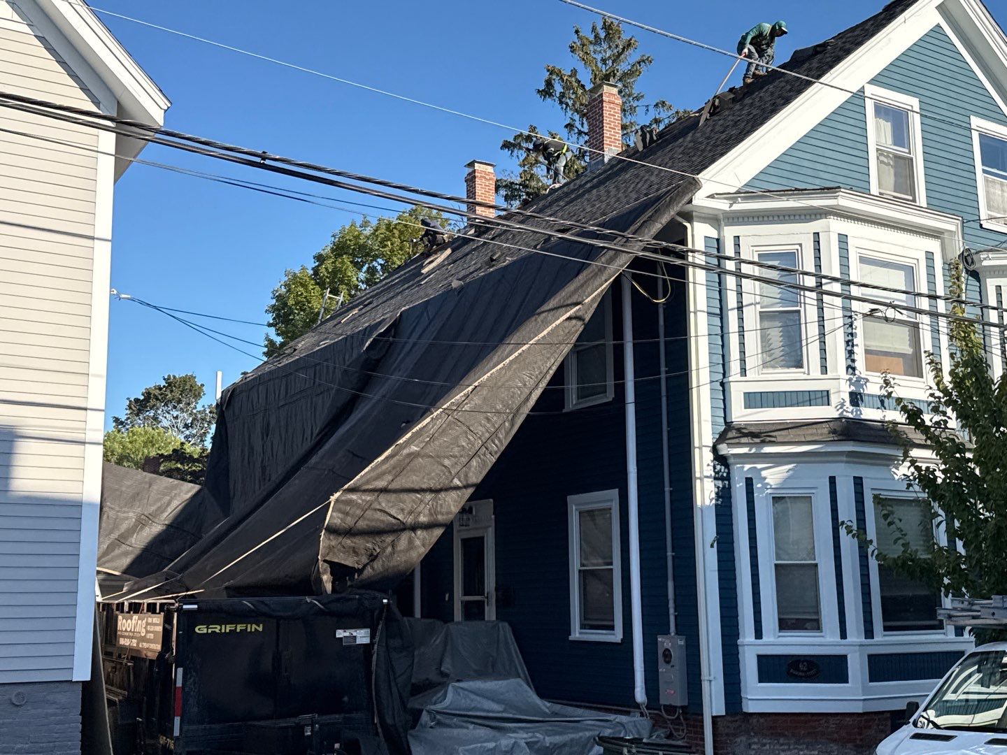 Half Roof Replacement for Solar Installation – Townhouse with New Plywood Decking by Sensible Home Solutions