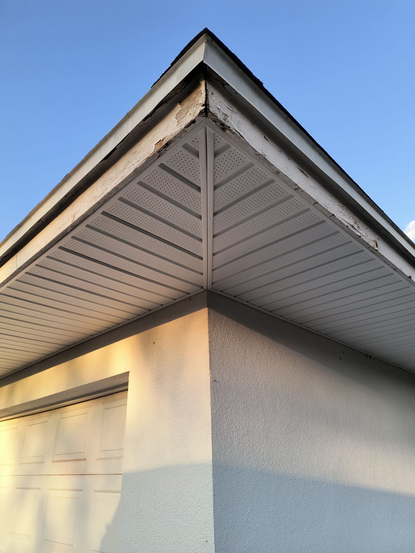 Soffit and Fascia Installation using White Soffit in Sarasota Fl by Gutter Professors