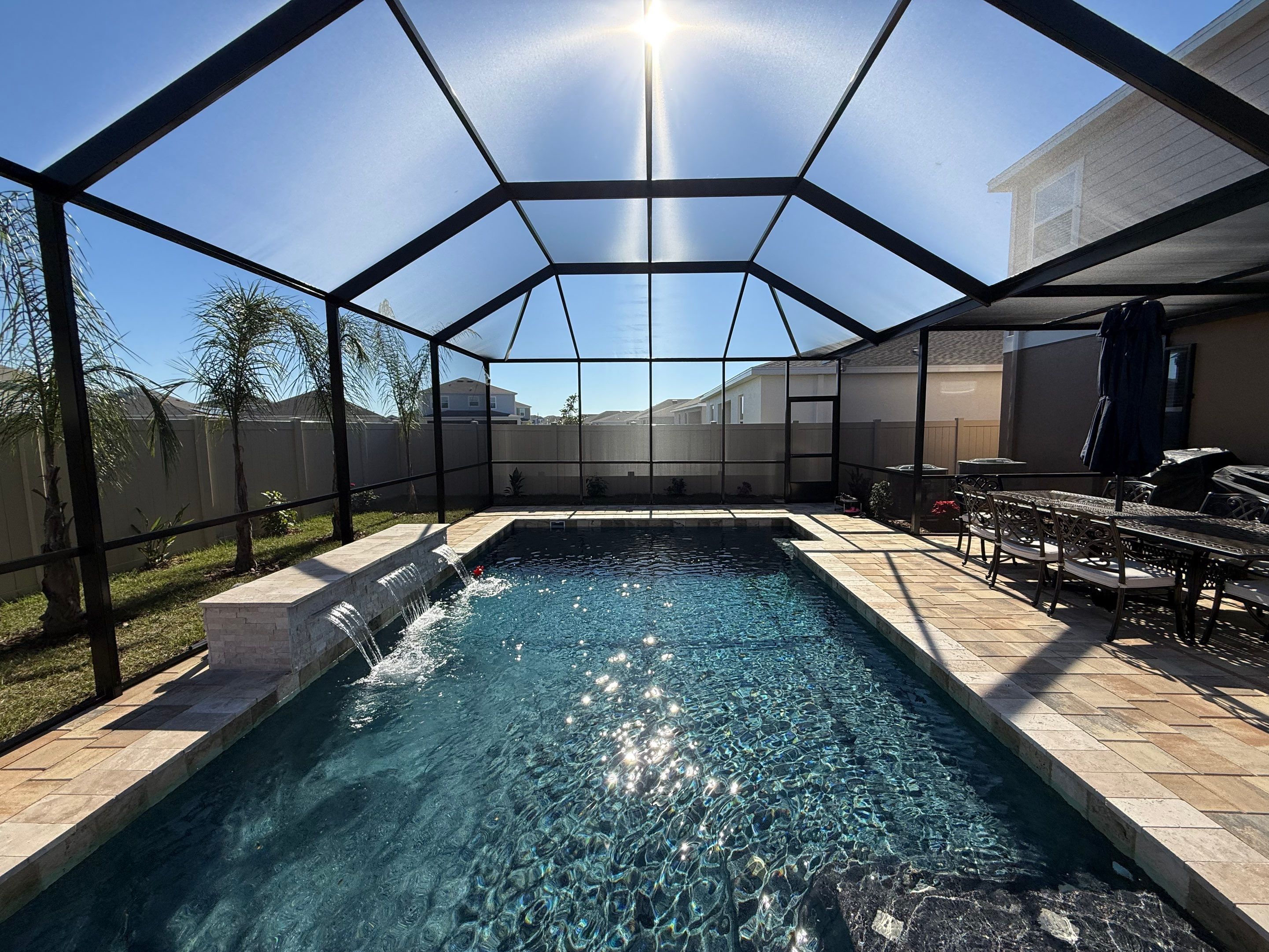 New pool enclosure by Courtesy screening