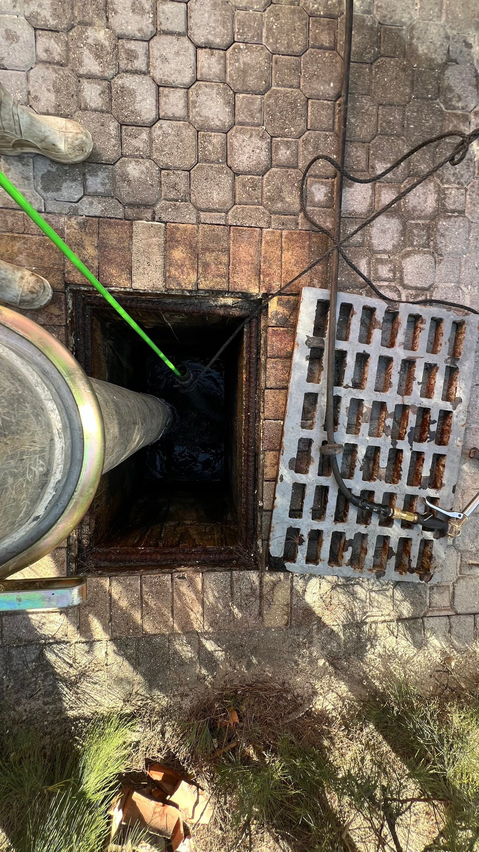 Catch Basin Cleaning After Hurricane Milton Naples Condo by APS Power & Water