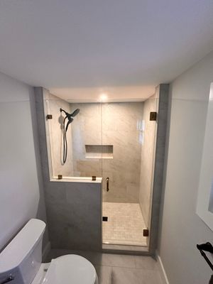 Shower using Tempered Shower Glass