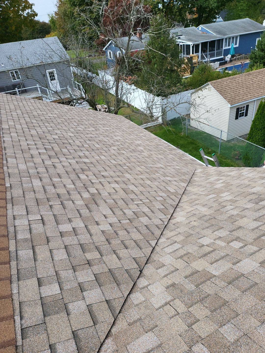 Residential Roofing Installation using Owens Corning TruDefinition Amber by A Plus Exterior