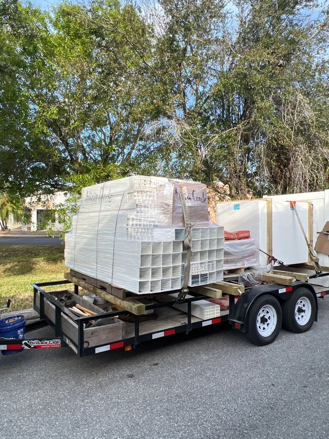 Sarasota, FL 6ft. Tall White Vinyl Privacy Fence & 3 Rail Aluminum Fence by Asap fence and gates, LLC
