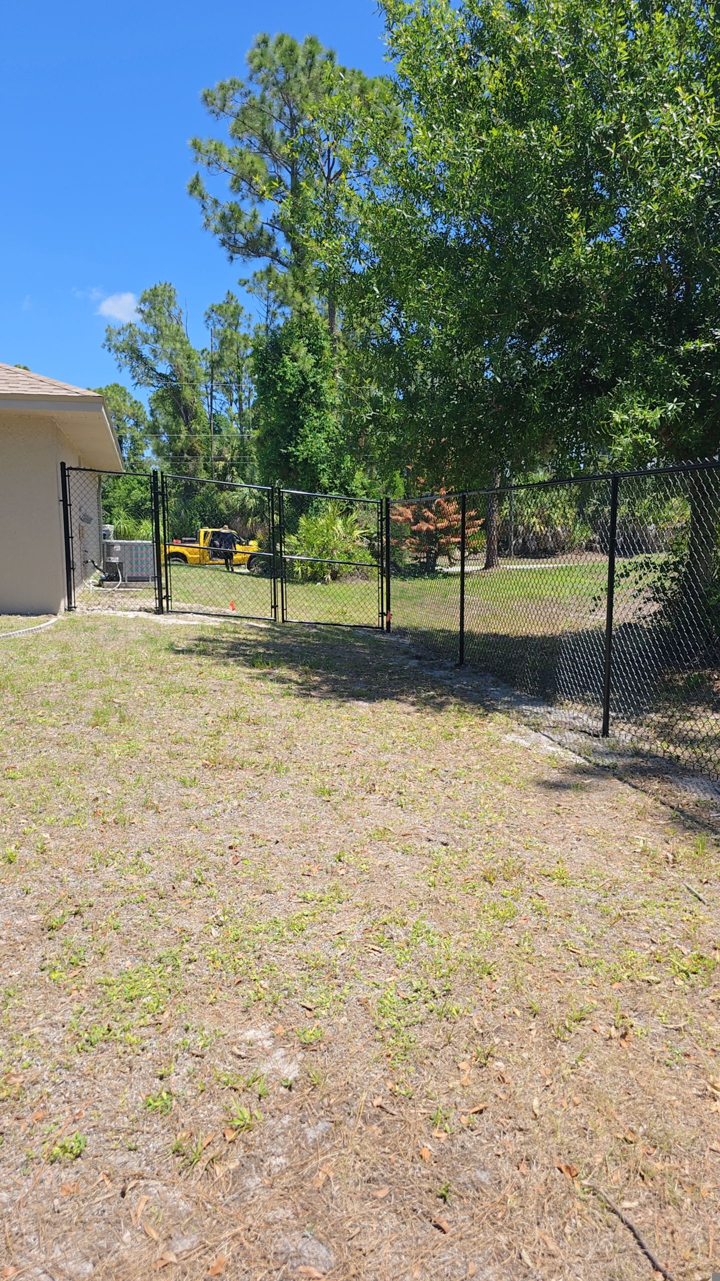 Black Chain Link Fence in North Port by True Fence LLC