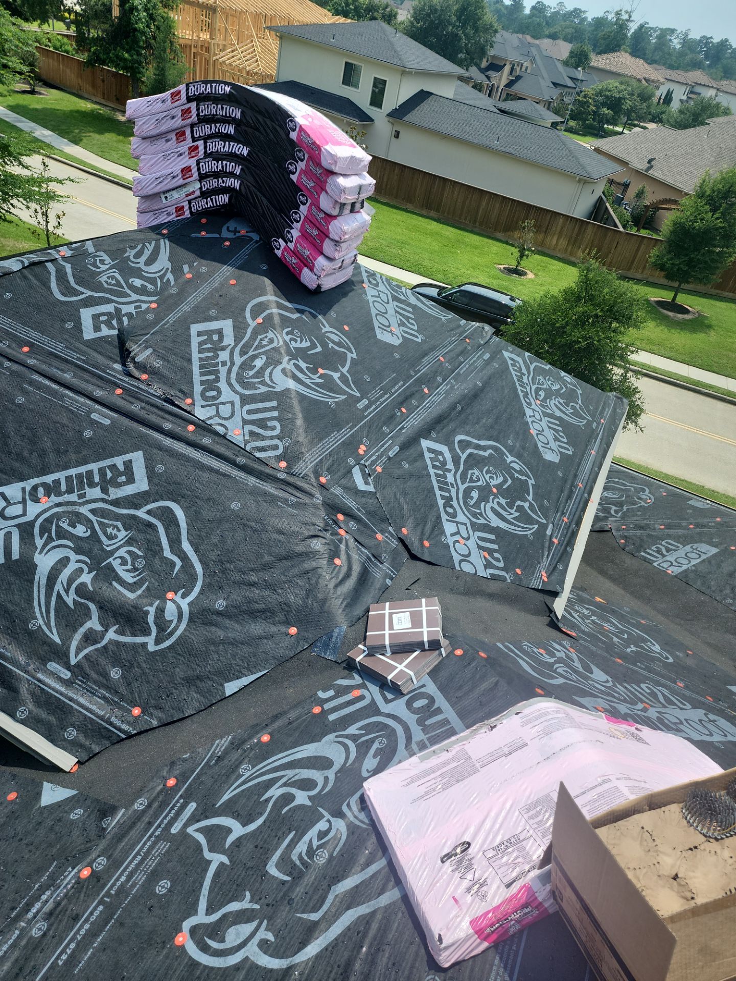 Residential Roofing Installation using Owen's Corning Duration (Lifetime) Shingles by Roof Repair Company