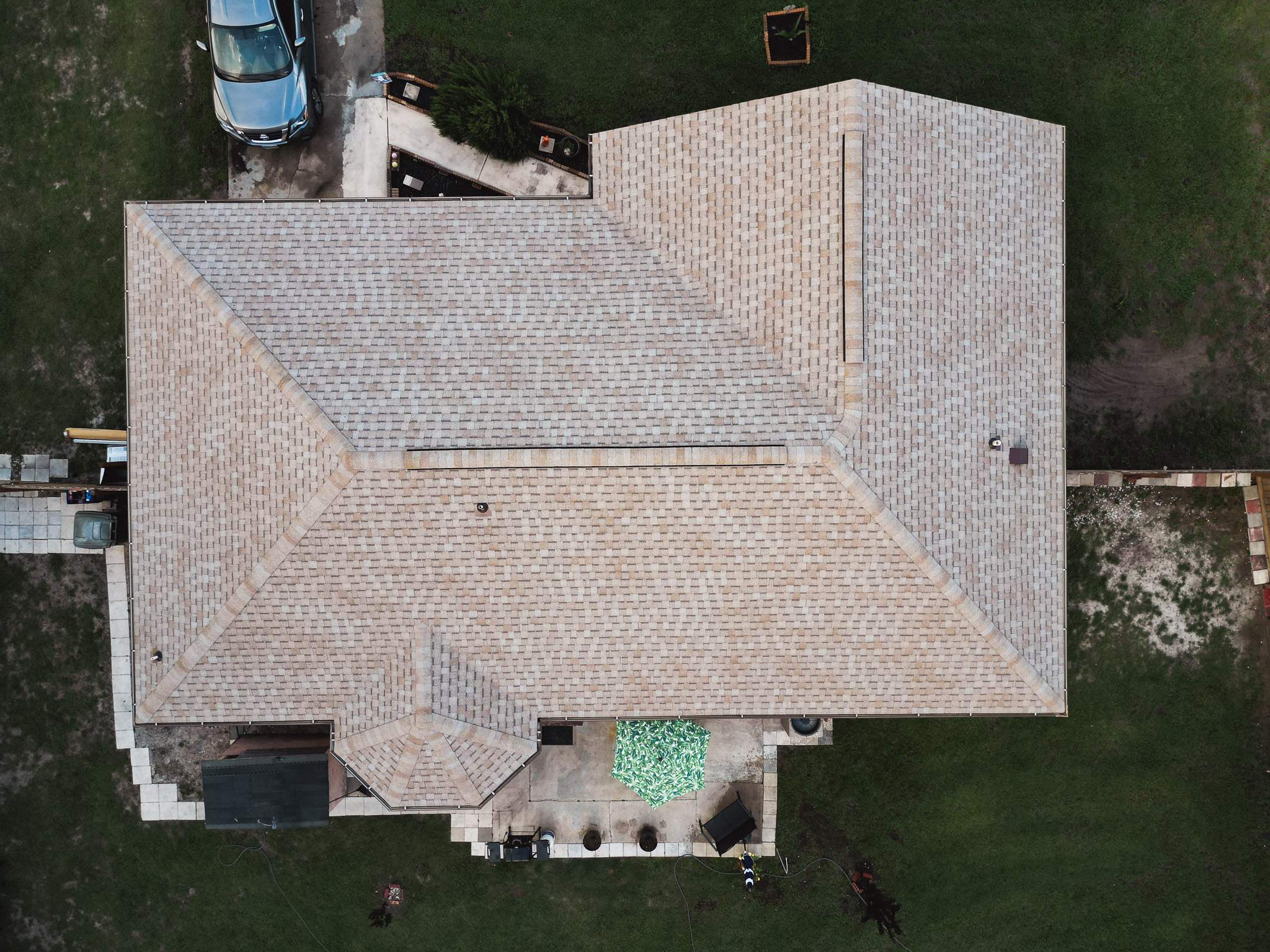 Residential Roofing Installation using Atlas Pinnacle Pristine Tan Mist by Talya Roofing