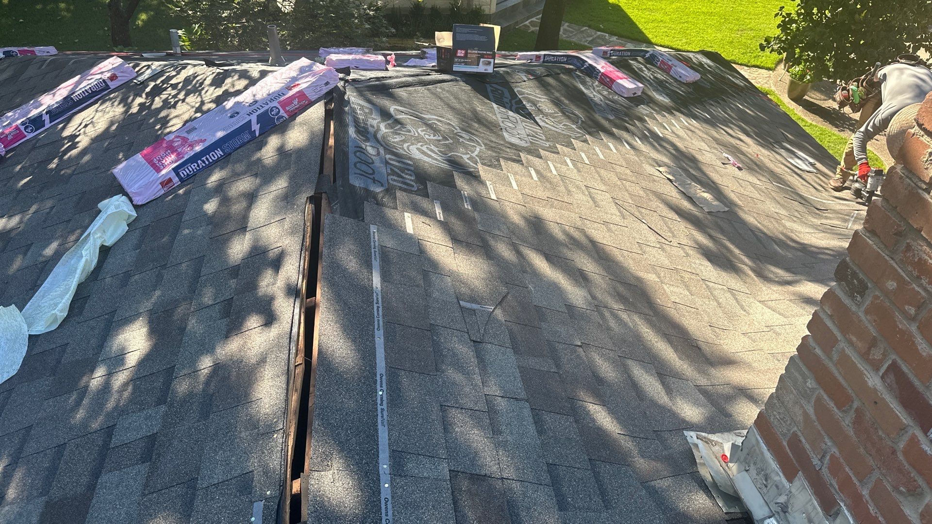 Residential Roofing Installation using Owens Corning ProArmor Synthetic Underlayment by Becker Roofing and Exteriors