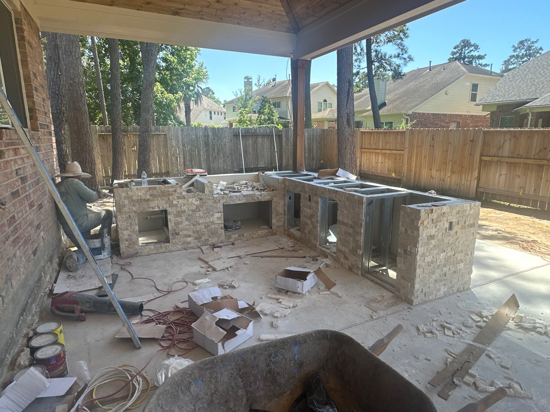 Pool, Patio Cover and Summer Kitchen in Sterling Ridge by SophAlx LLC