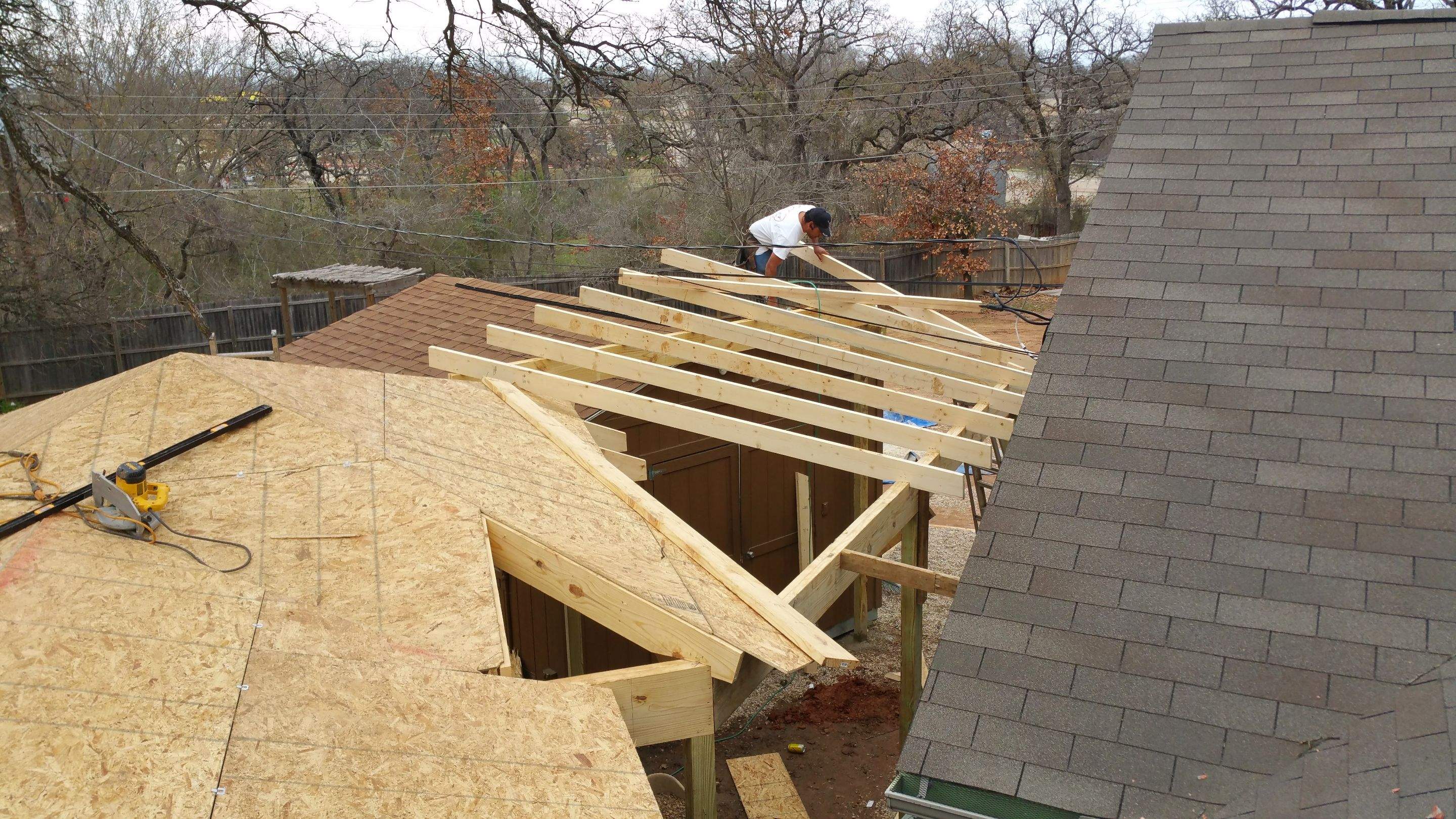 Covered Walkway Patio for a Private School by First United Roofing & Construction