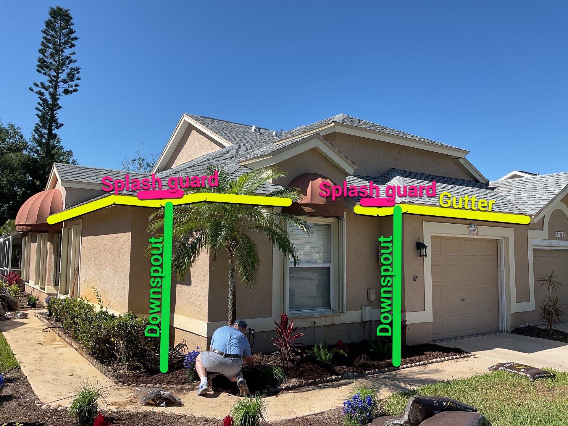 Gutter Installation Project in Estero FL by Gutter Professors