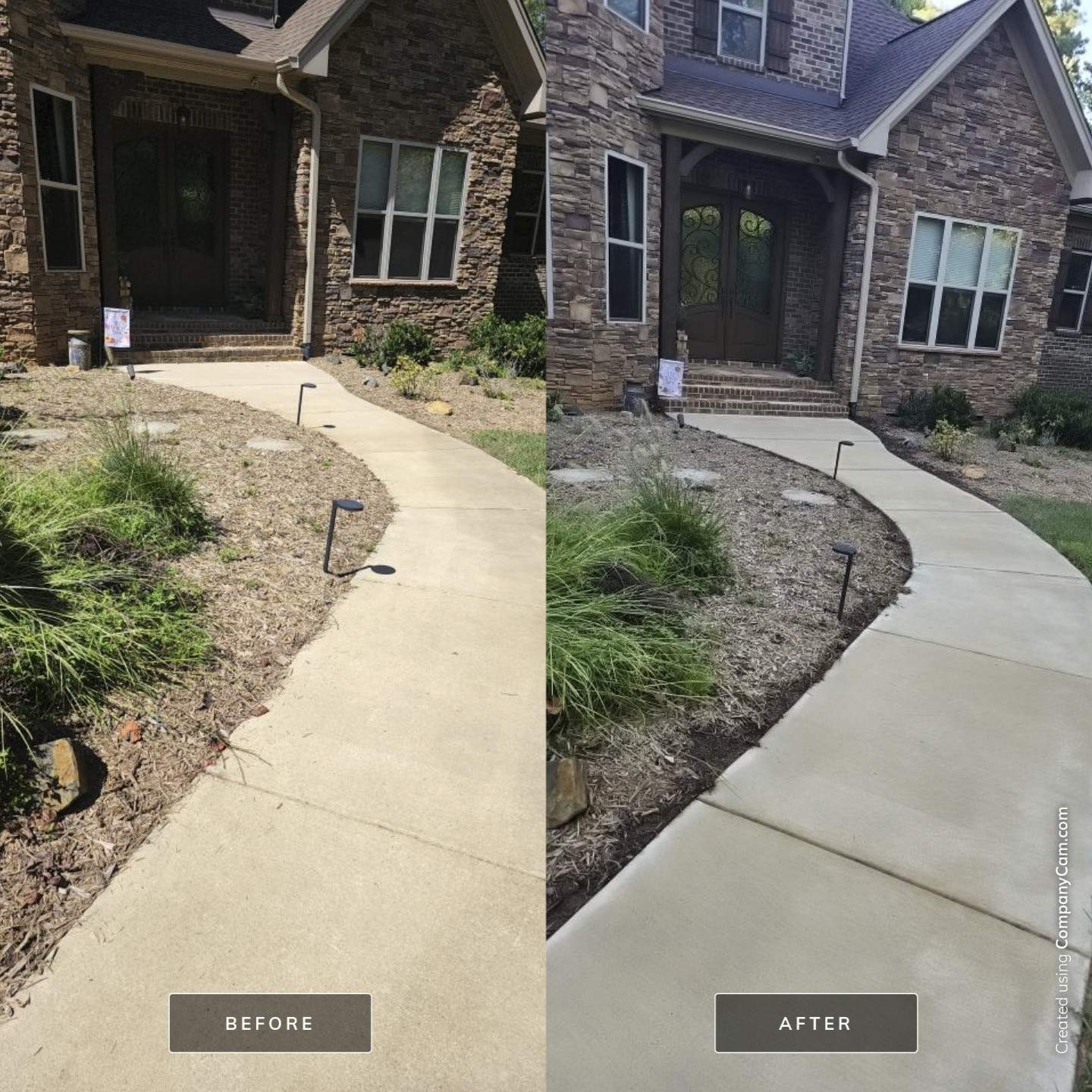 concrete Clean using cleaner by Power Wash Masters LLC