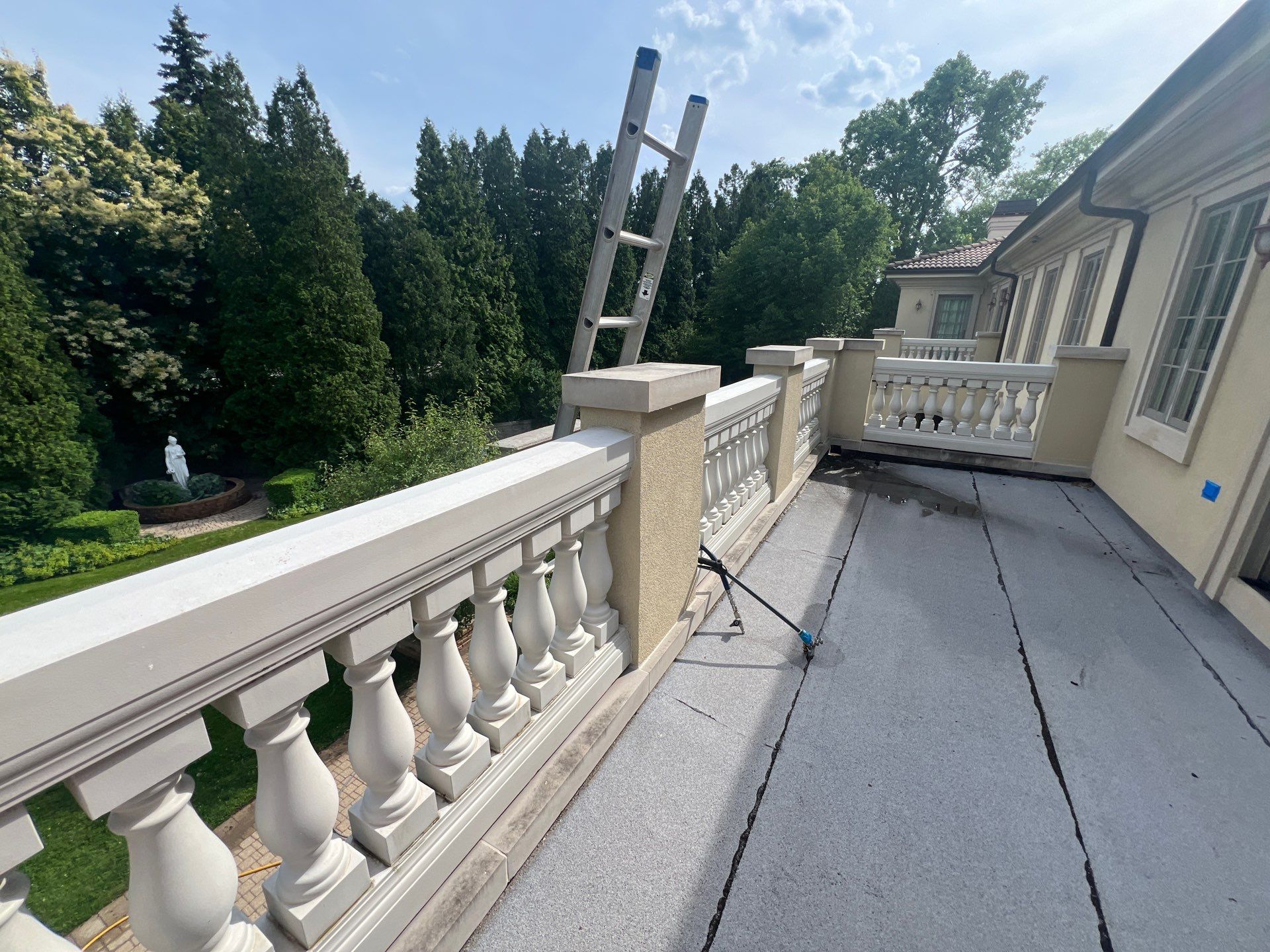 concrete cleaning using Algaecide, soft wash soap by Northern Power Washing LLC.