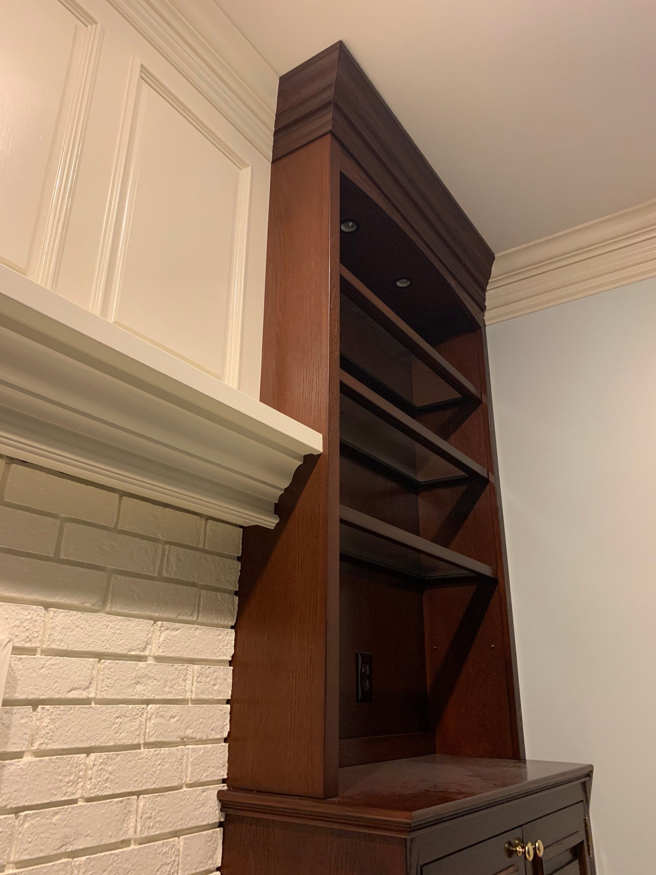 Fireplace/Mantle and Painting Stenciled Walls by Empire Painting Services, LLC