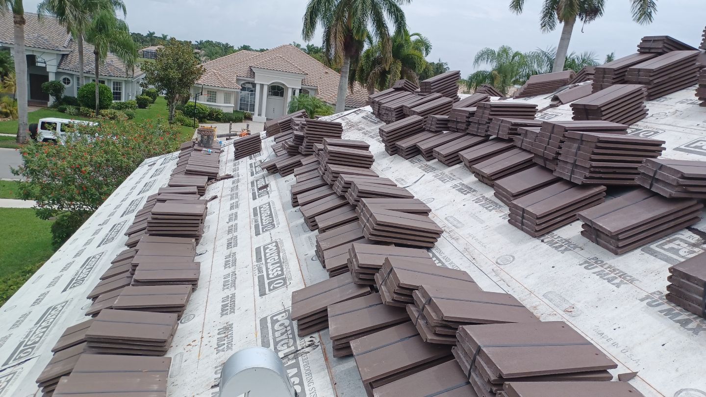 Residential Roofing Installation using Eagle Roofing Tile by BLUES BROTHERS ROOFING