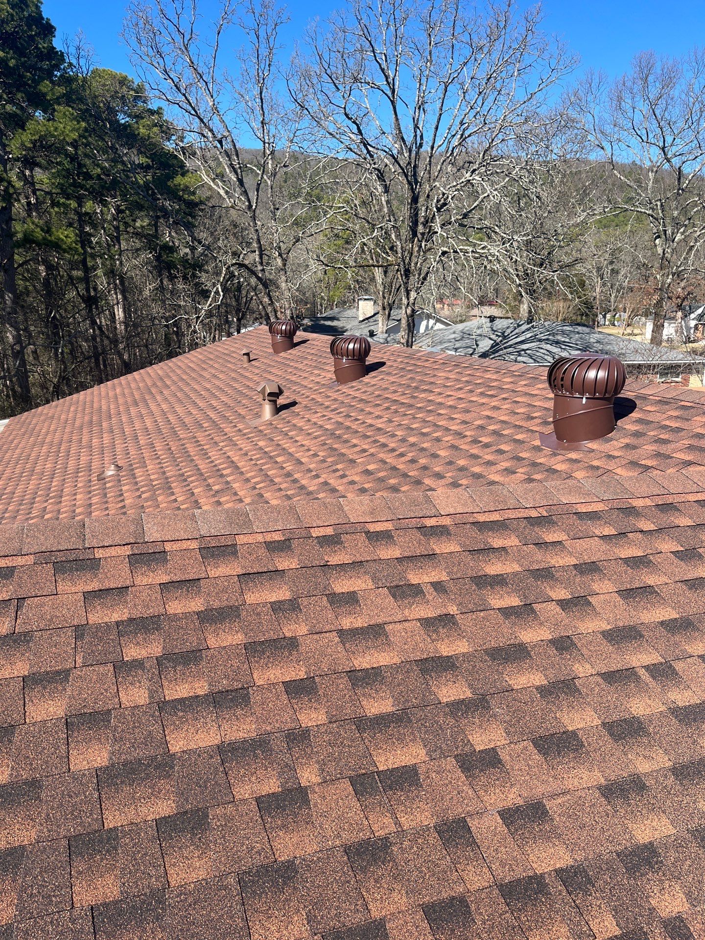 Residential Roof Replacement With GAF Architectural Shingles in Hot Springs by Temple Roofing and Exteriors