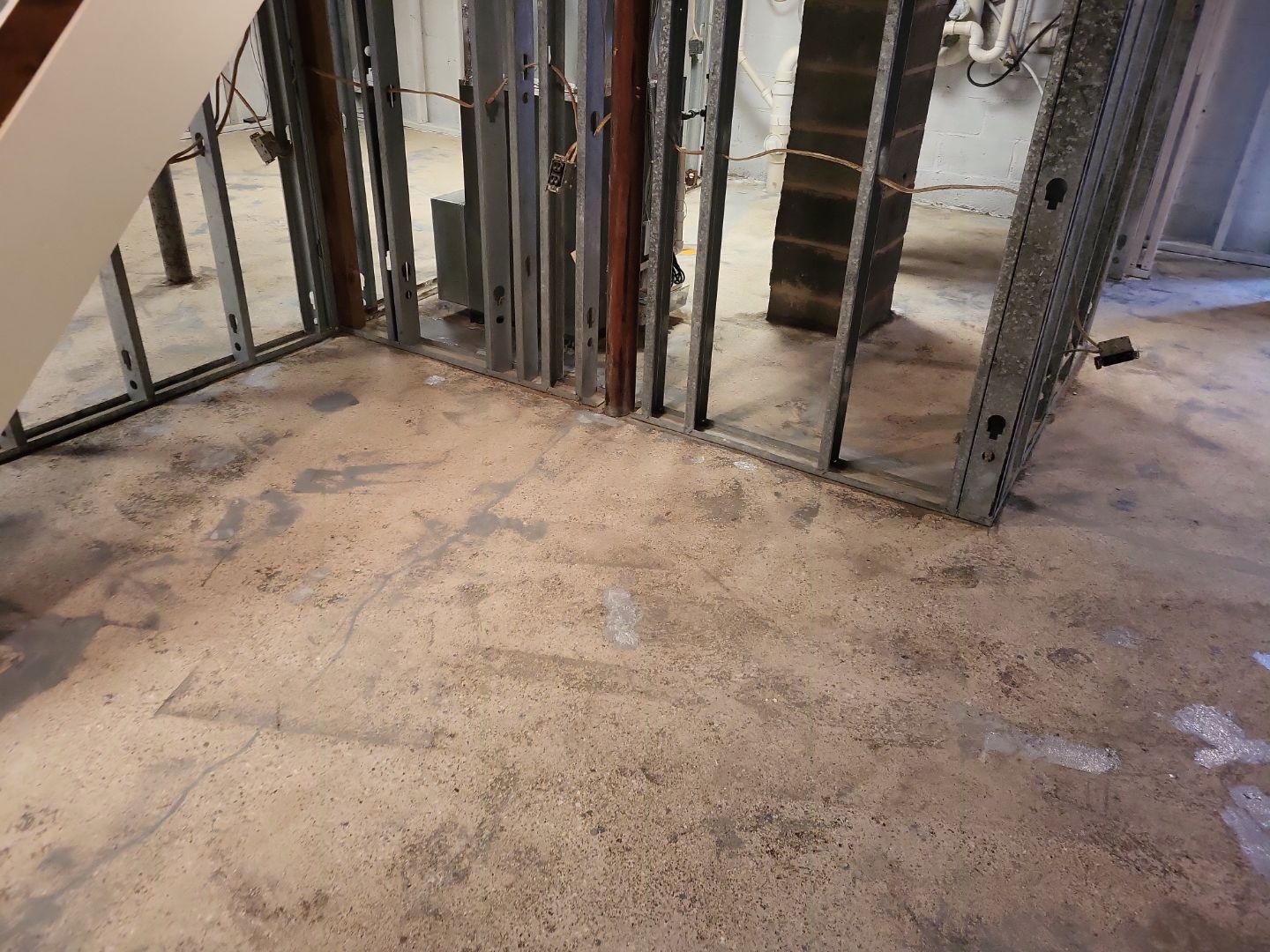 Basement Concrete Floor Coating with Penntek Flake System by Spectrum Painting, LLC