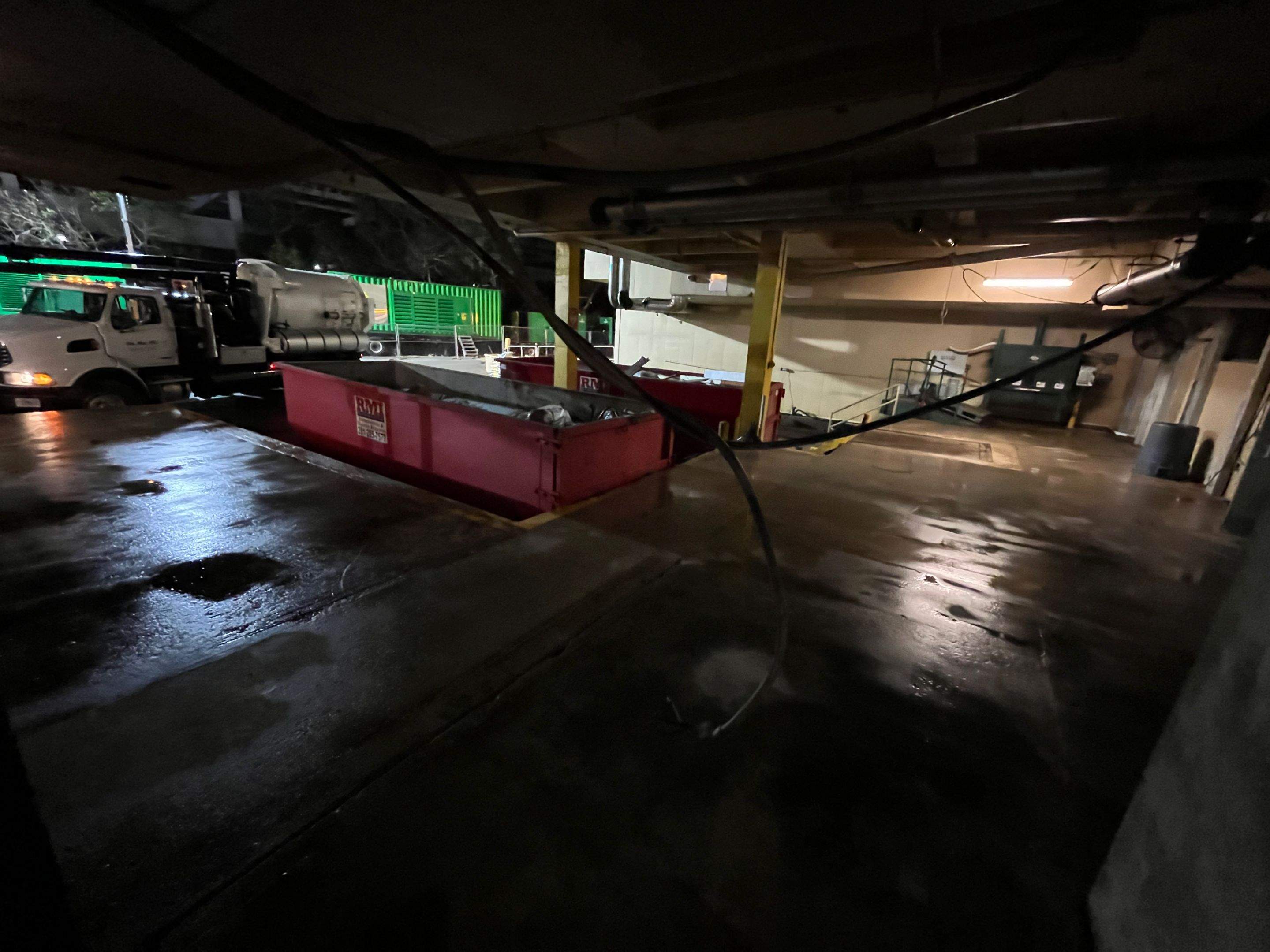 Ritz-Carlton NW Service Area Drain Cleaning by APS Power & Water