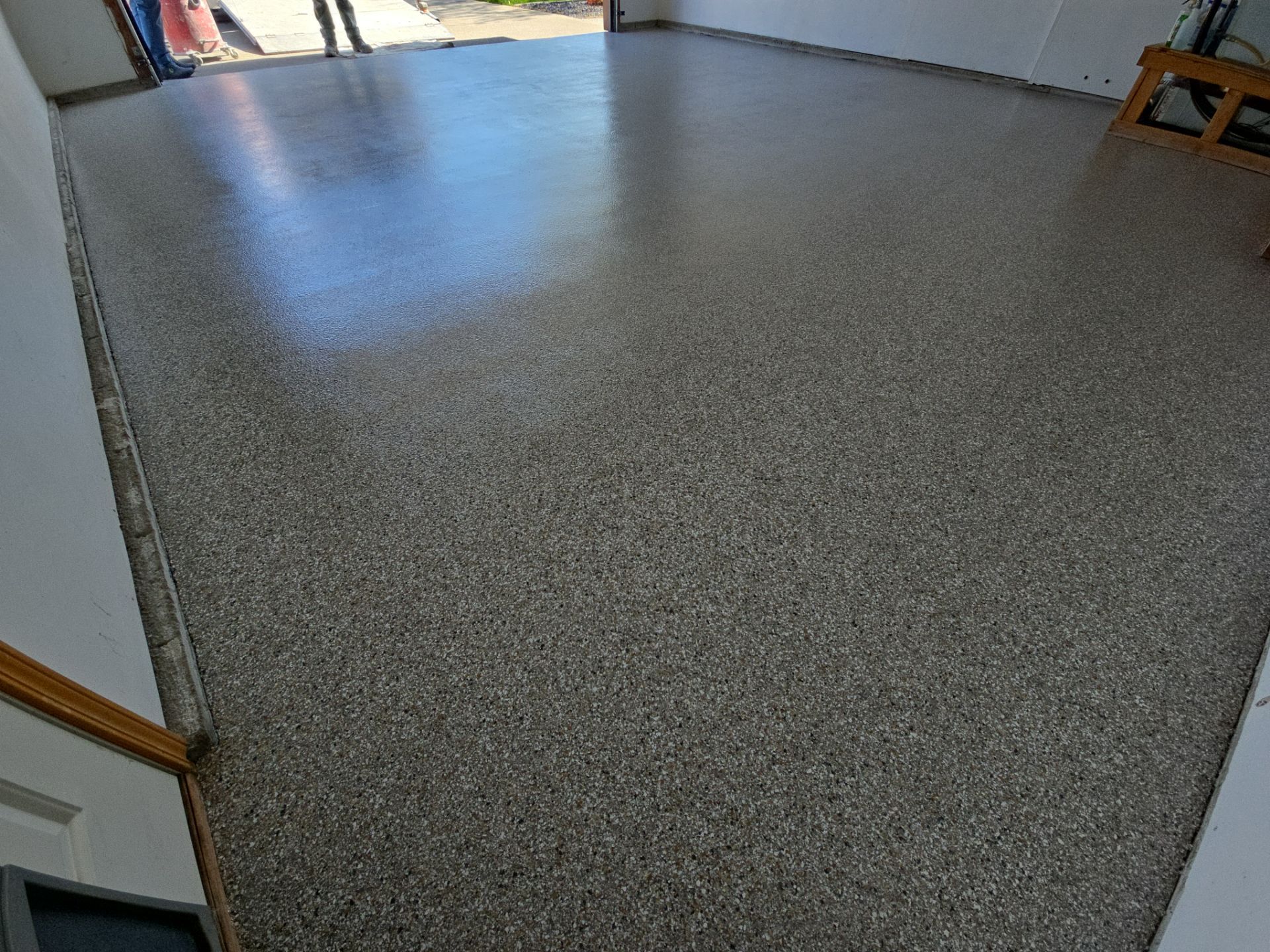Garage Transformation using Claystone Hybrid by Croc Coatings, LLC