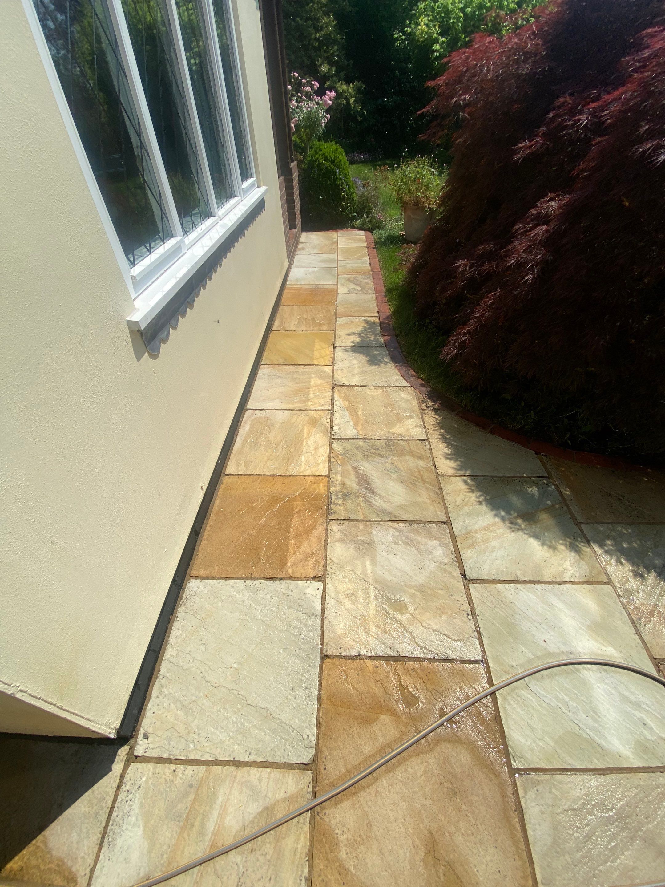 Patio Area Spring Clean using honda 21 ltr/min by Ges Exterior Cleaning ltd