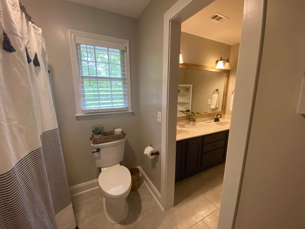 Russet Master Bath by Pillar and Pine